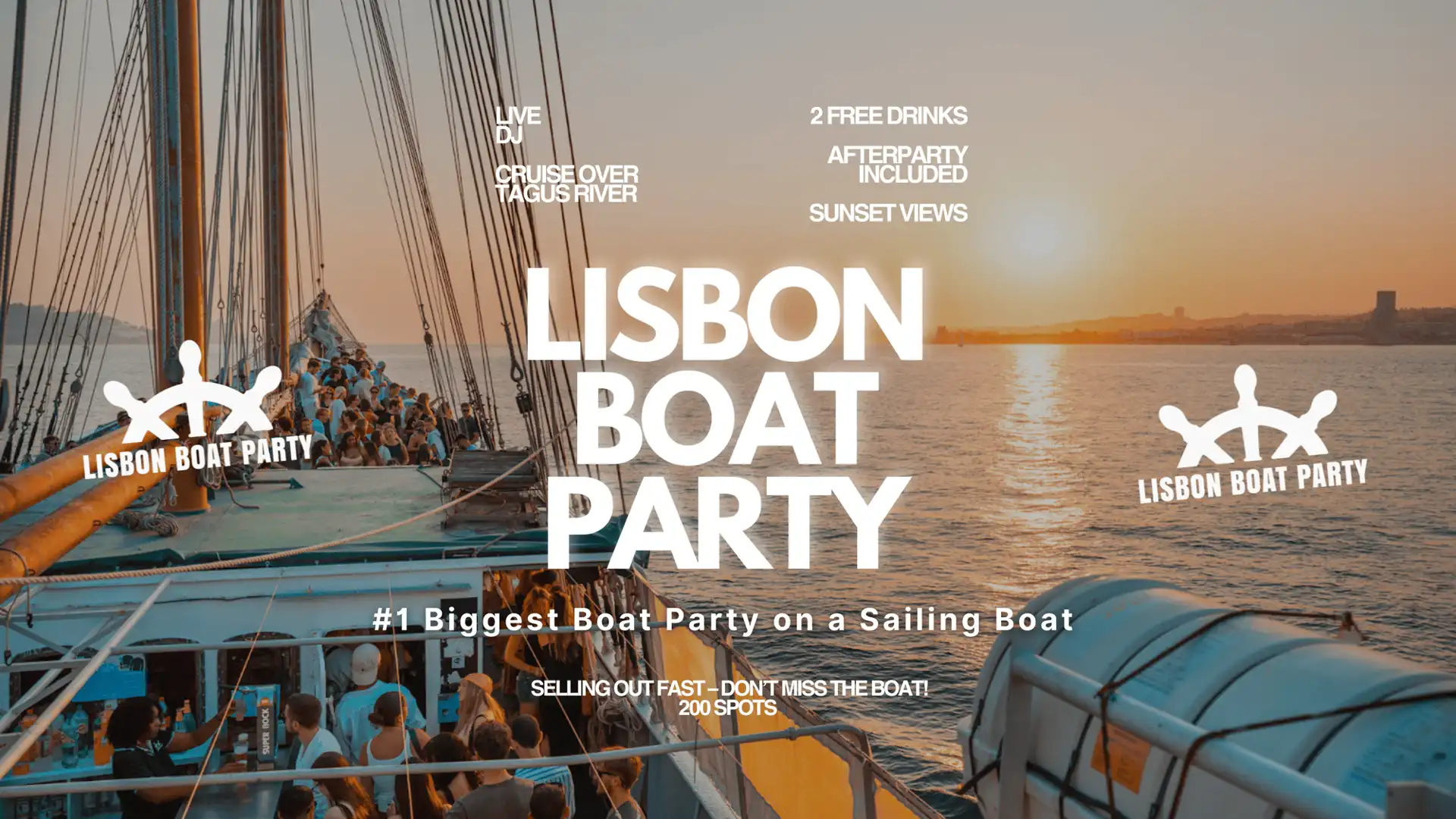 Lisbon Boat Party event poster