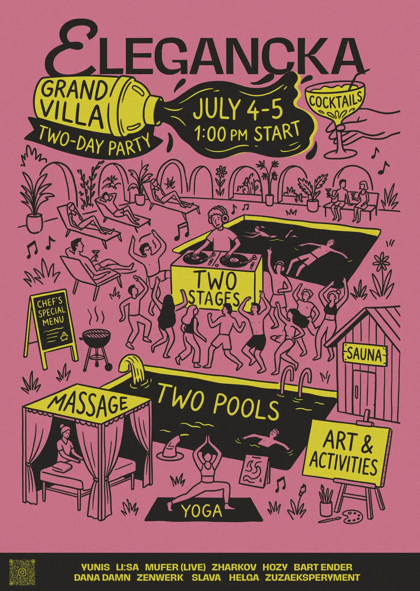 ELEGANCKA: two-day party at Grand Villa event poster