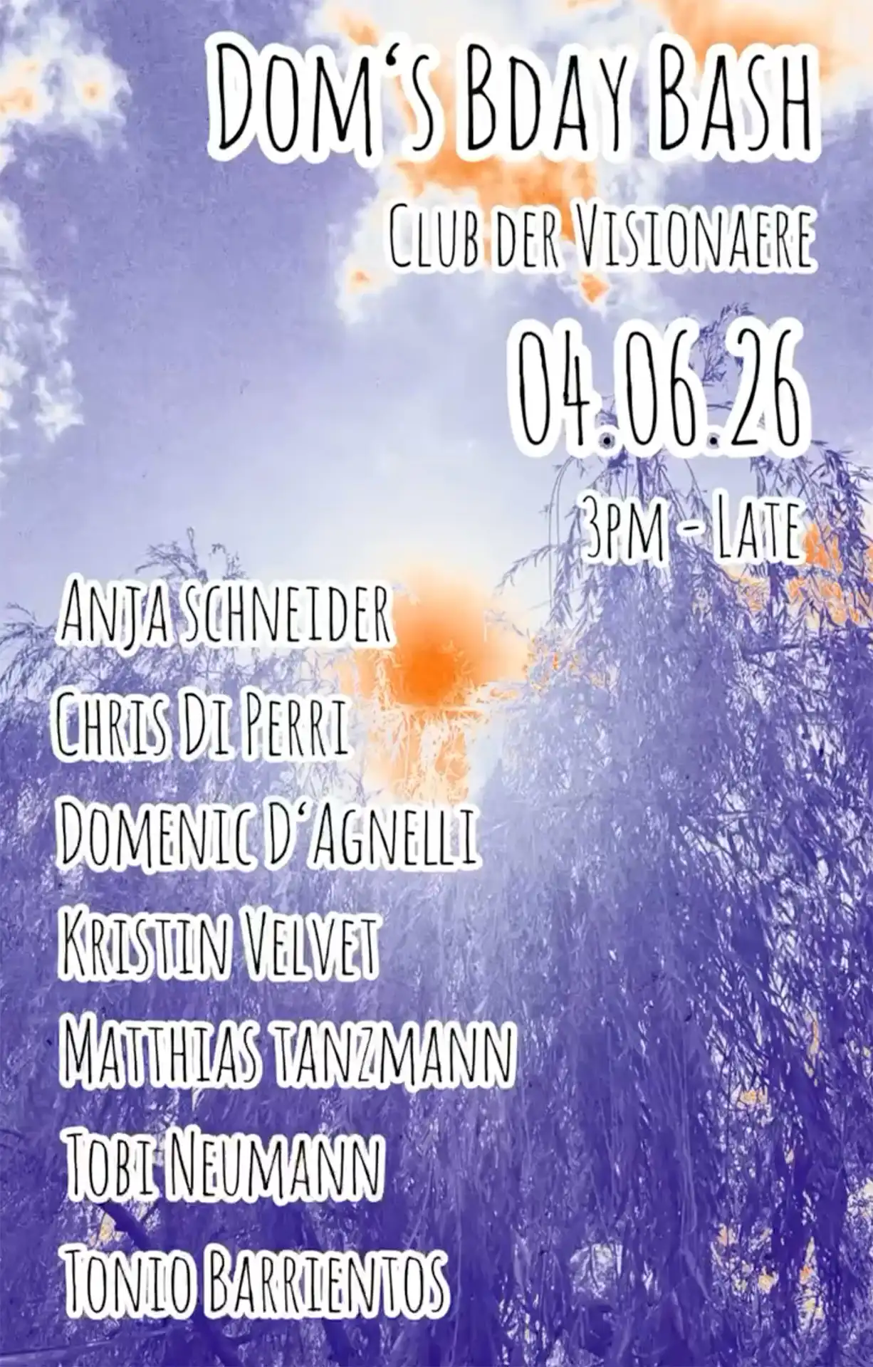 Dom's Bday Bash event poster