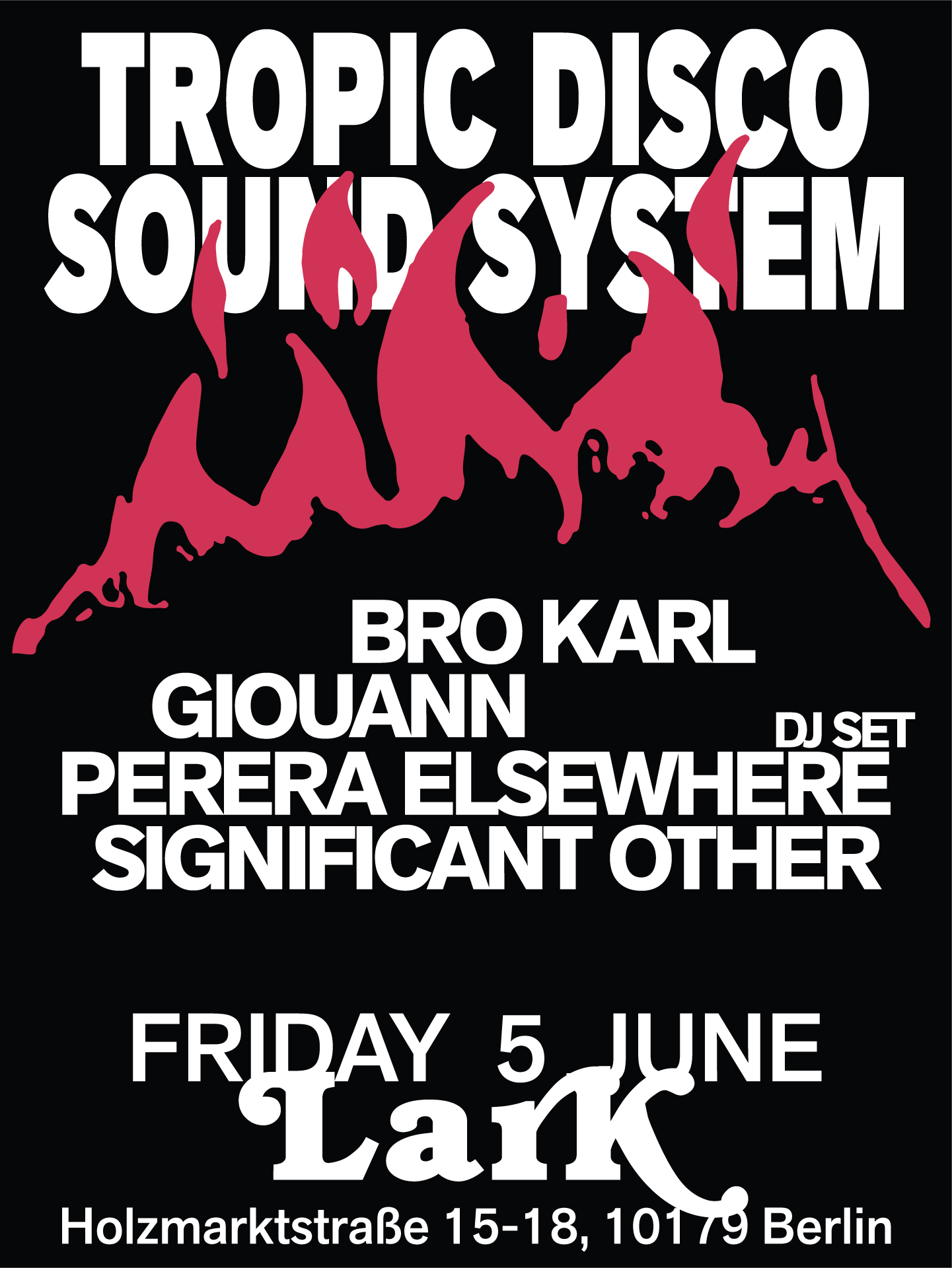 Tropic Disco Sound System event poster