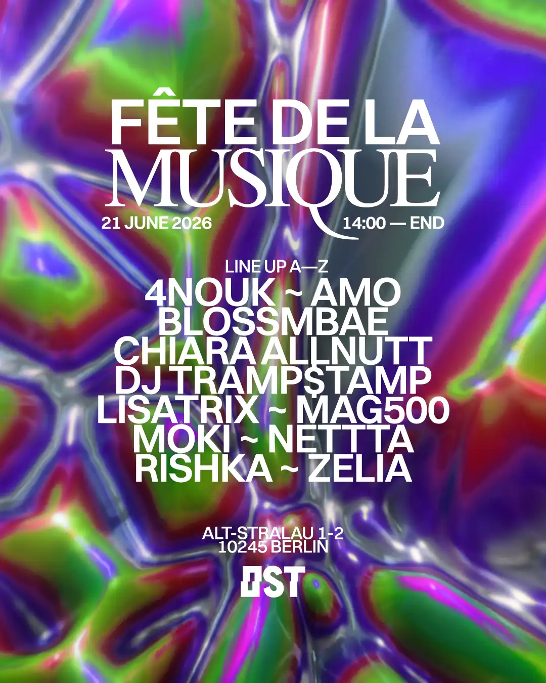 OST x Fête de la Musique - Free Party event poster