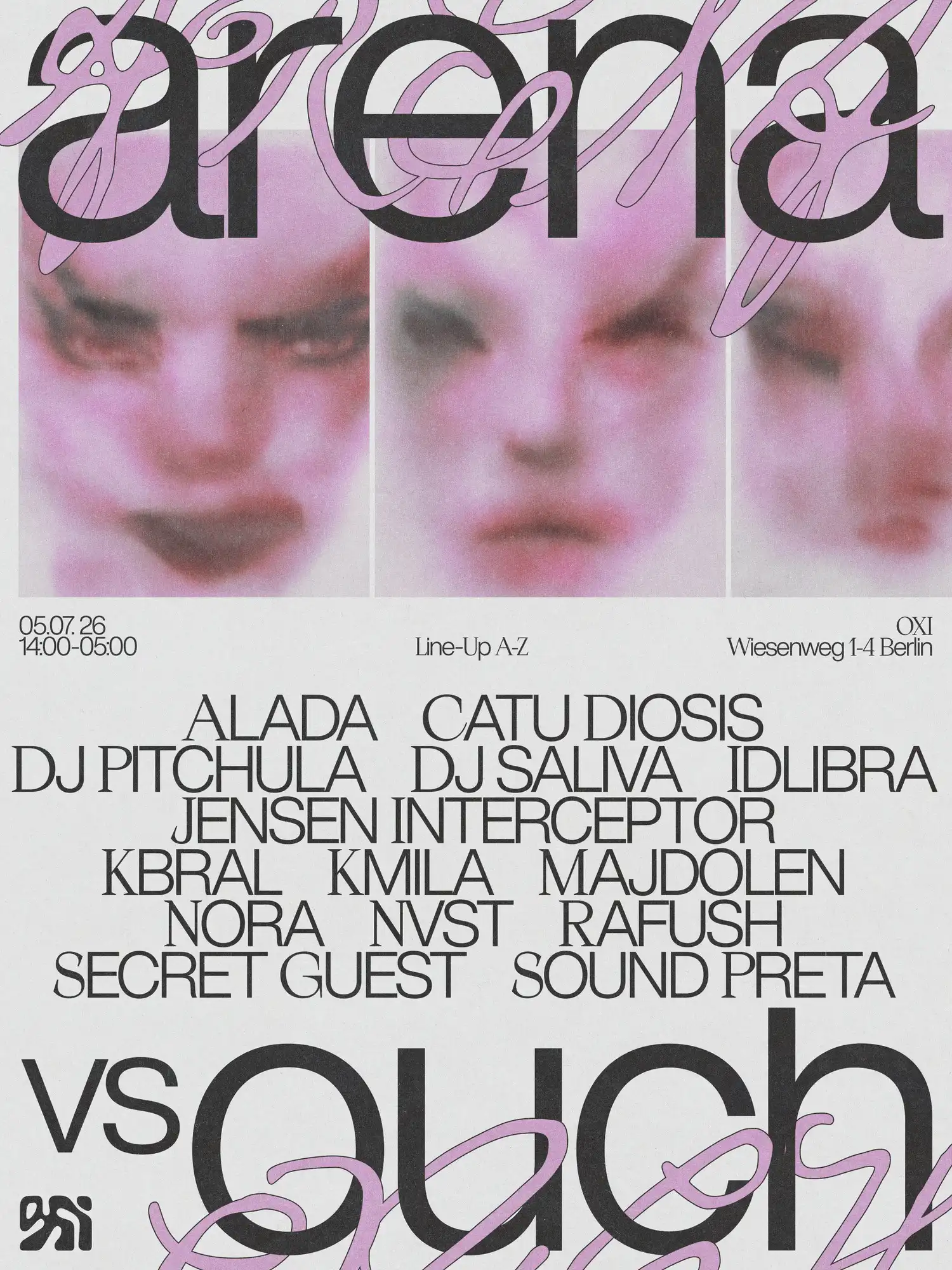 OPEN AIR + INDOOR ARENA VS OUCH event poster