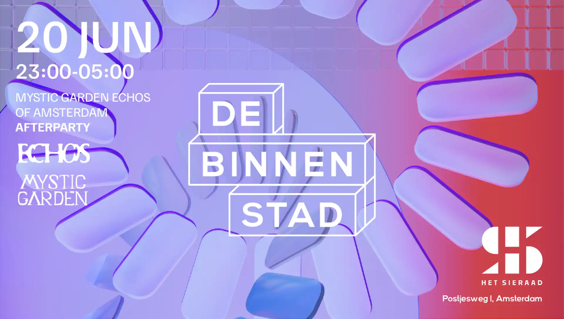 De Binnenstad x Echo's Of Amsterdam Afterparty event poster