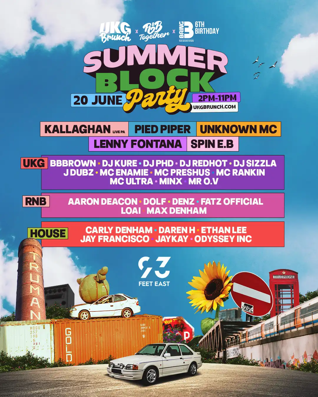 UKG x RNB x HOUSE 'SUMMER BLOCK PARTY' event poster