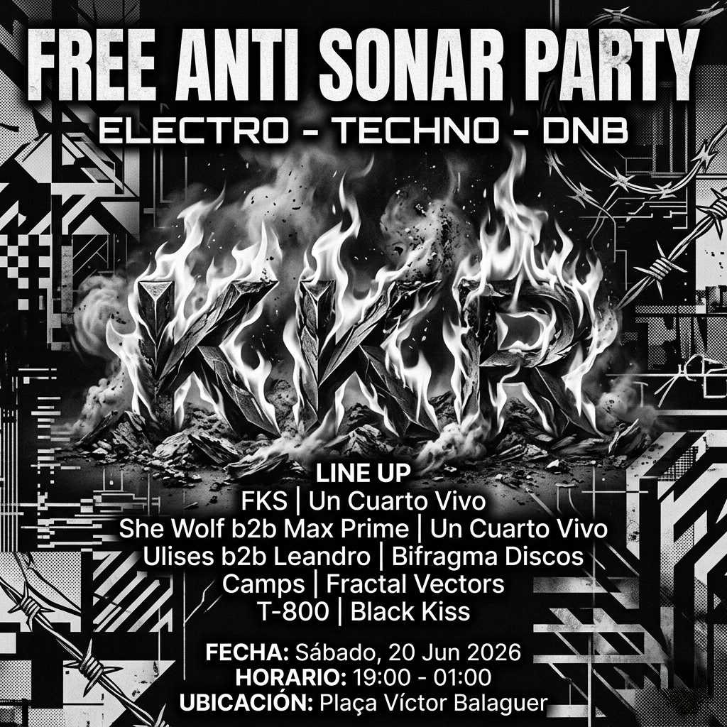 FREE Anti Sonar Party - ELECTRO - TECHNO - DNB event poster