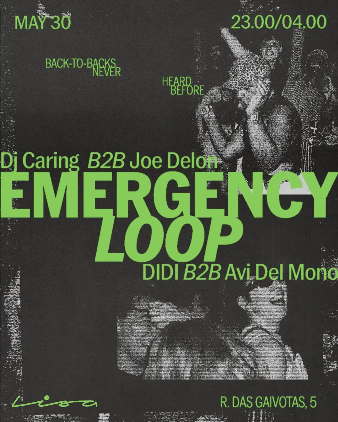 Emergency Loop: DIDI & Avi del Mono + DJ Caring & Joe Delon event poster