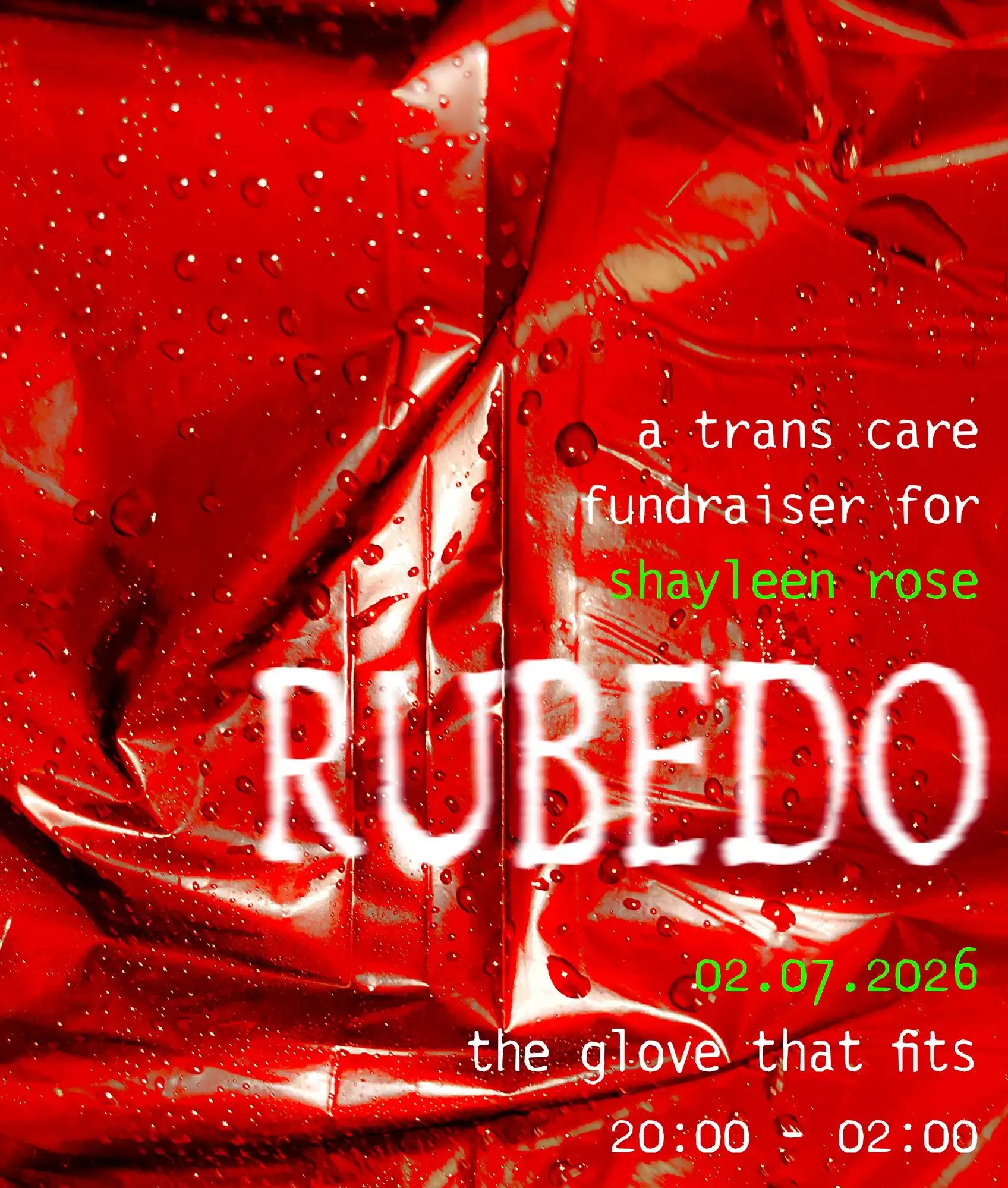Rubedo event poster