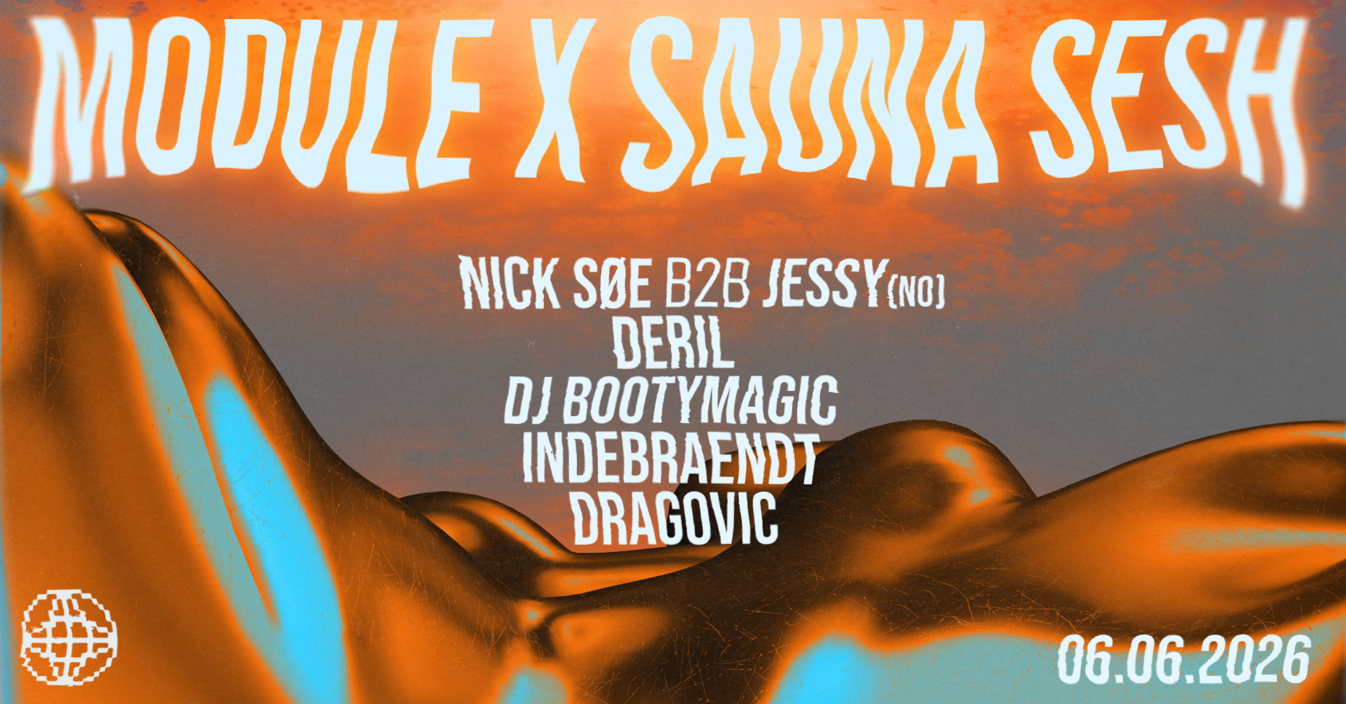 MODULE X SAUNA SESH event poster
