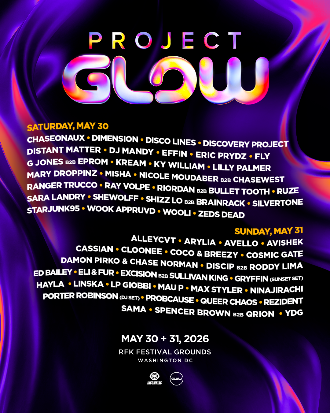 Project GLOW Festival 2026 event poster