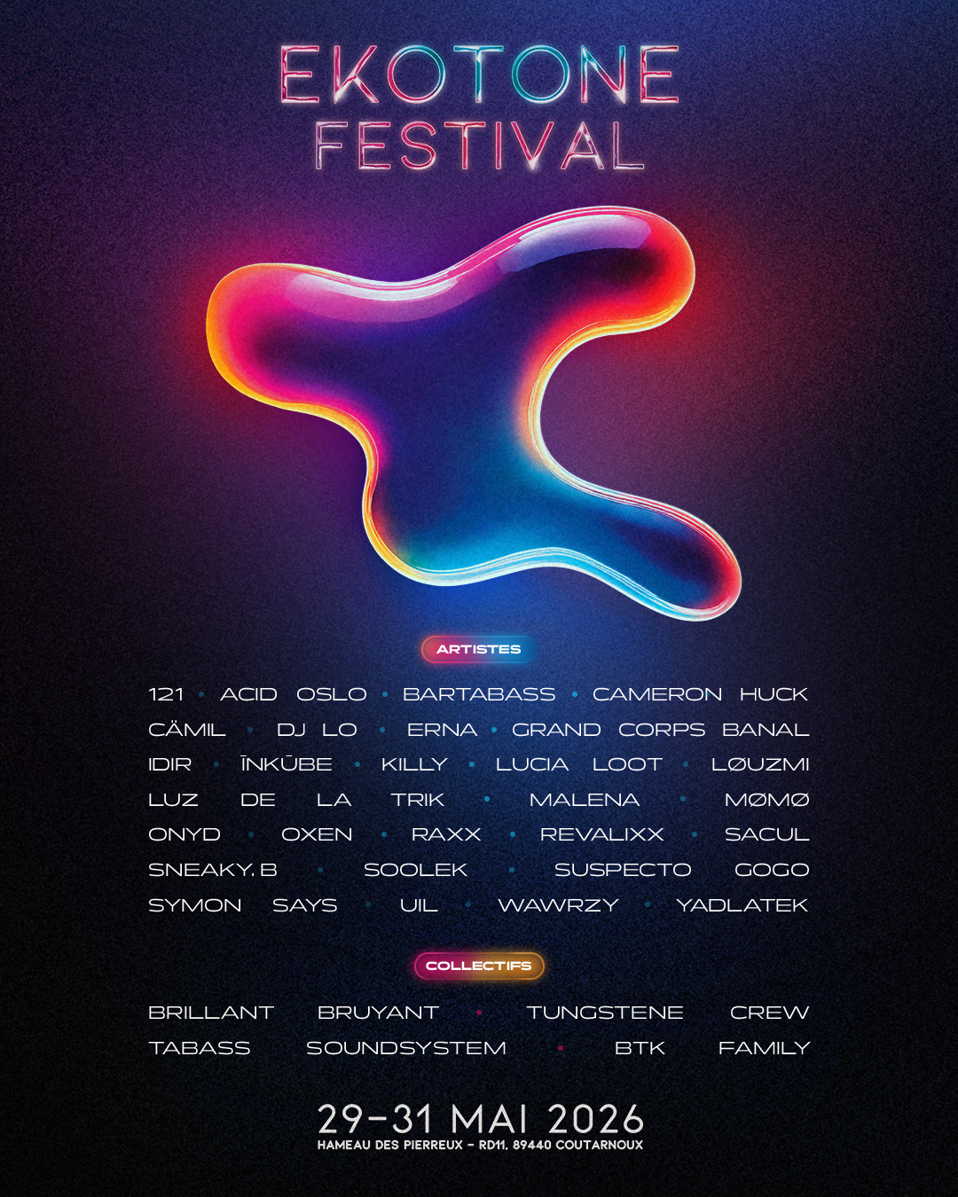 Ekotone Festival 2026 event poster