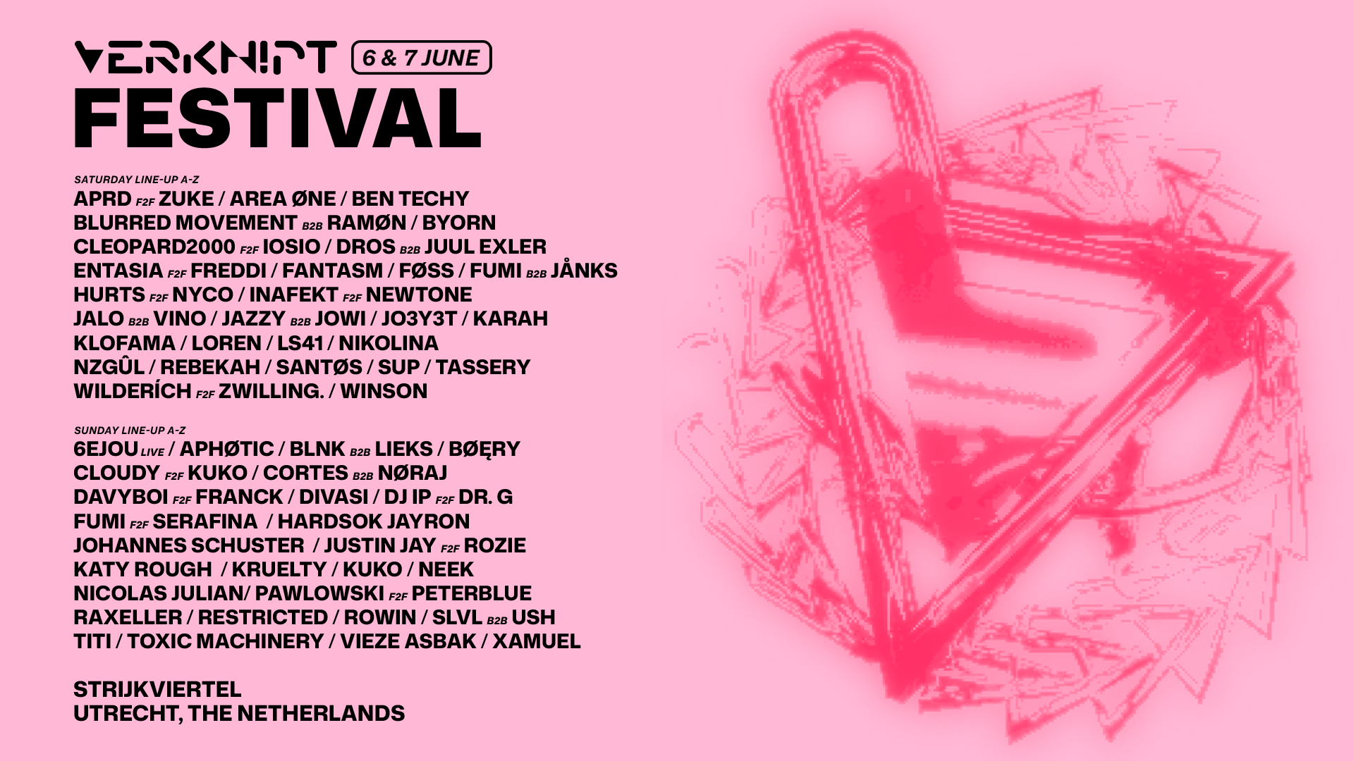 VERKNIPT Festival 2026 - Strijkviertel - 6 & 7 June event poster