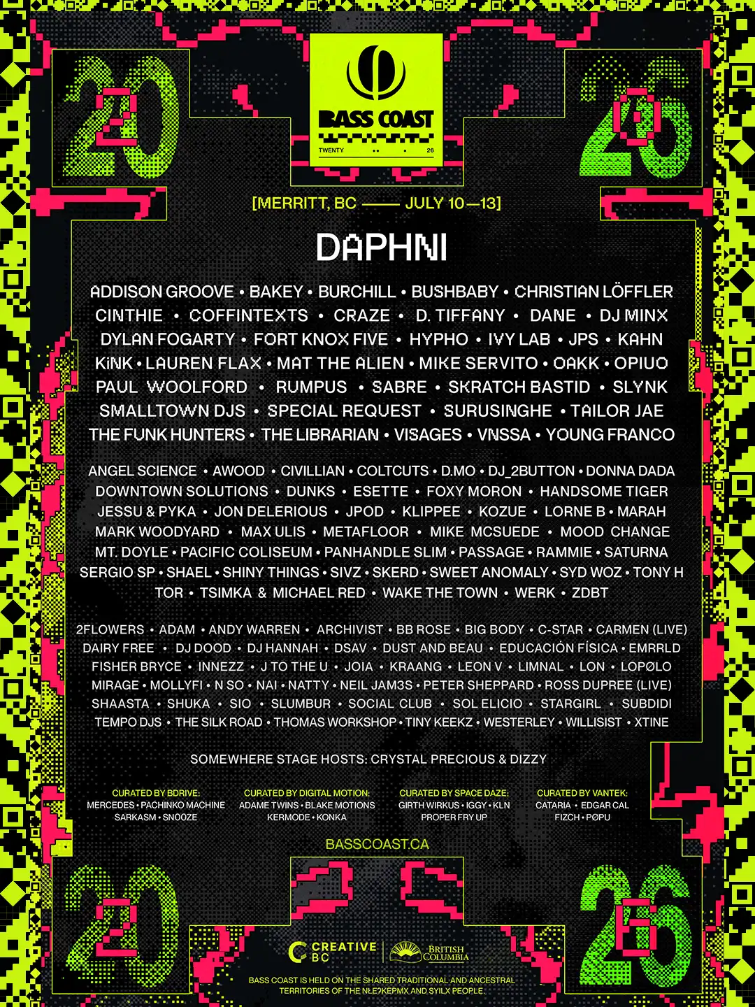 Bass Coast Festival 2026 event poster