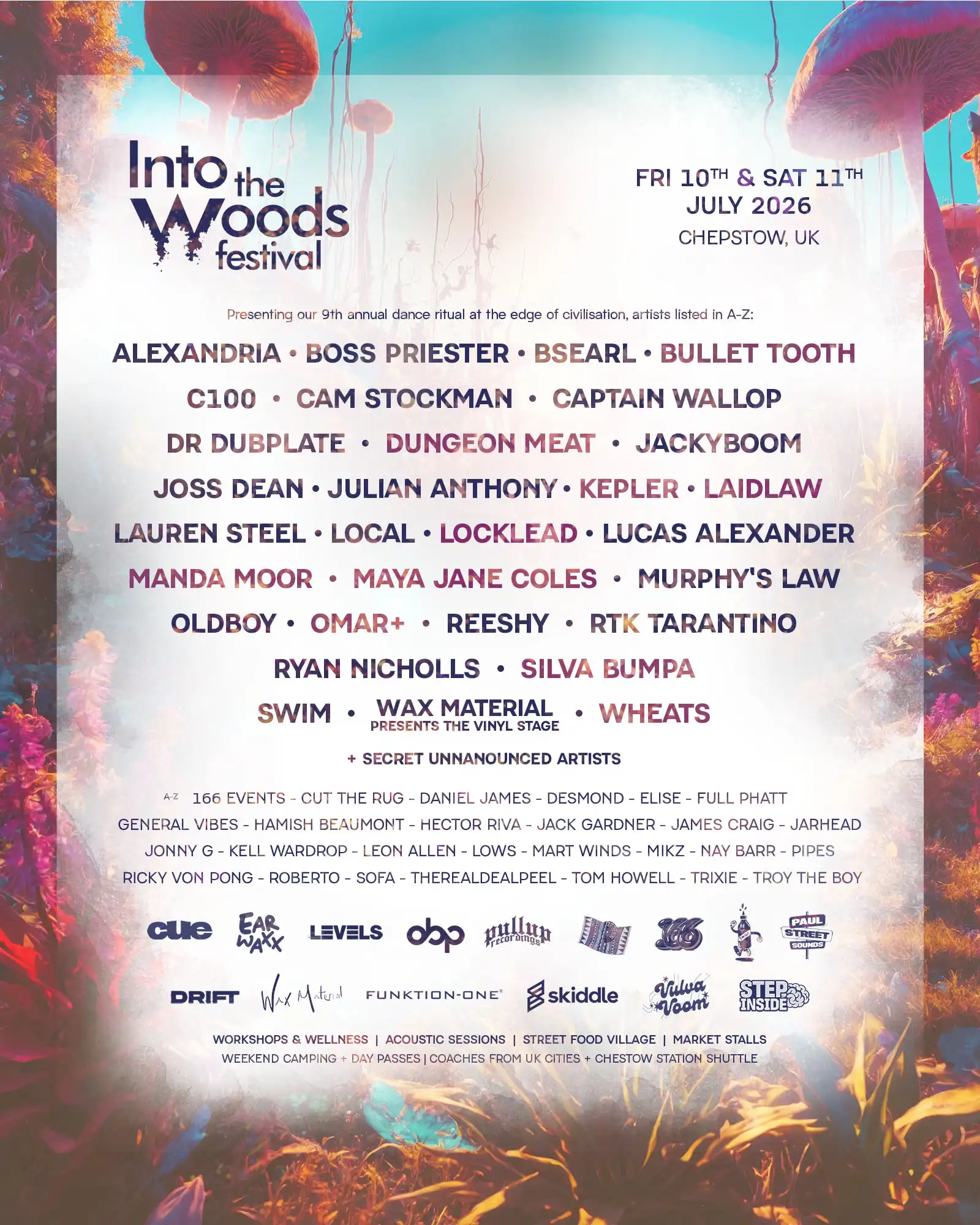 Into the Woods festival 2026 event poster