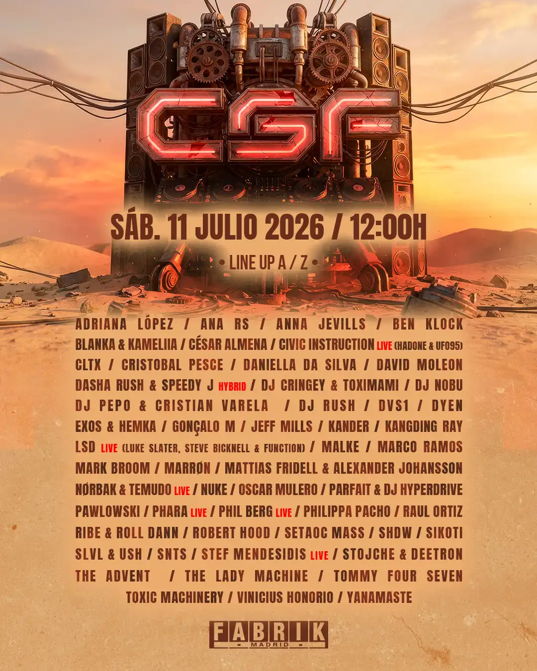 CODE SUMMER FESTIVAL - Fabrik event poster