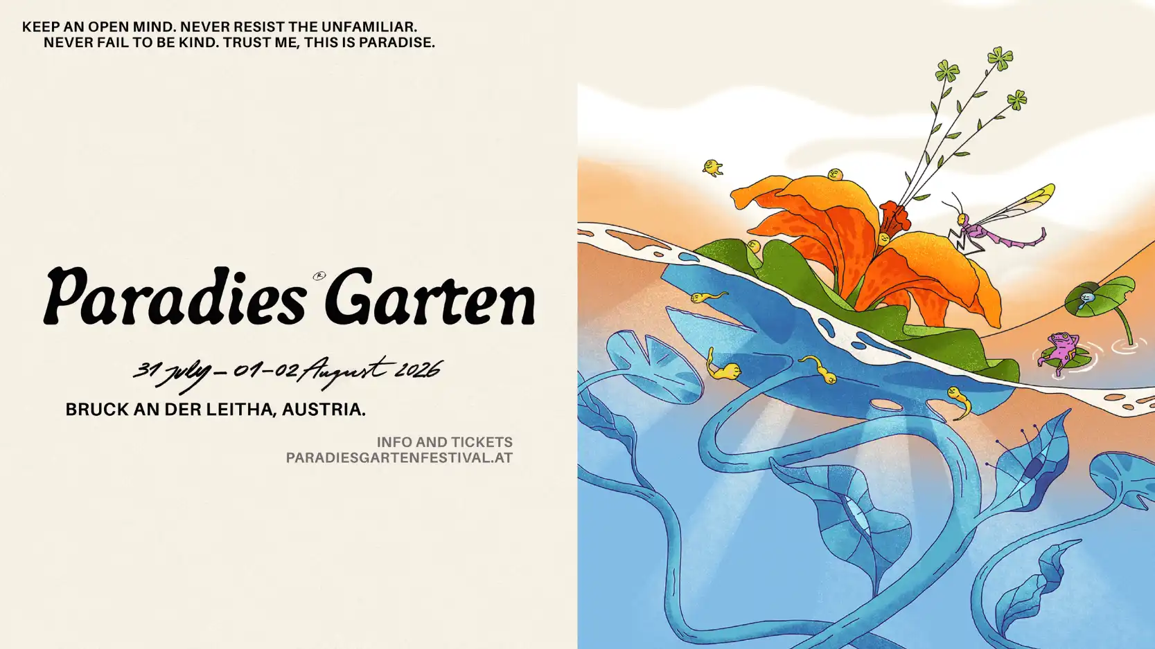Paradies Garten Festival 2026 event poster