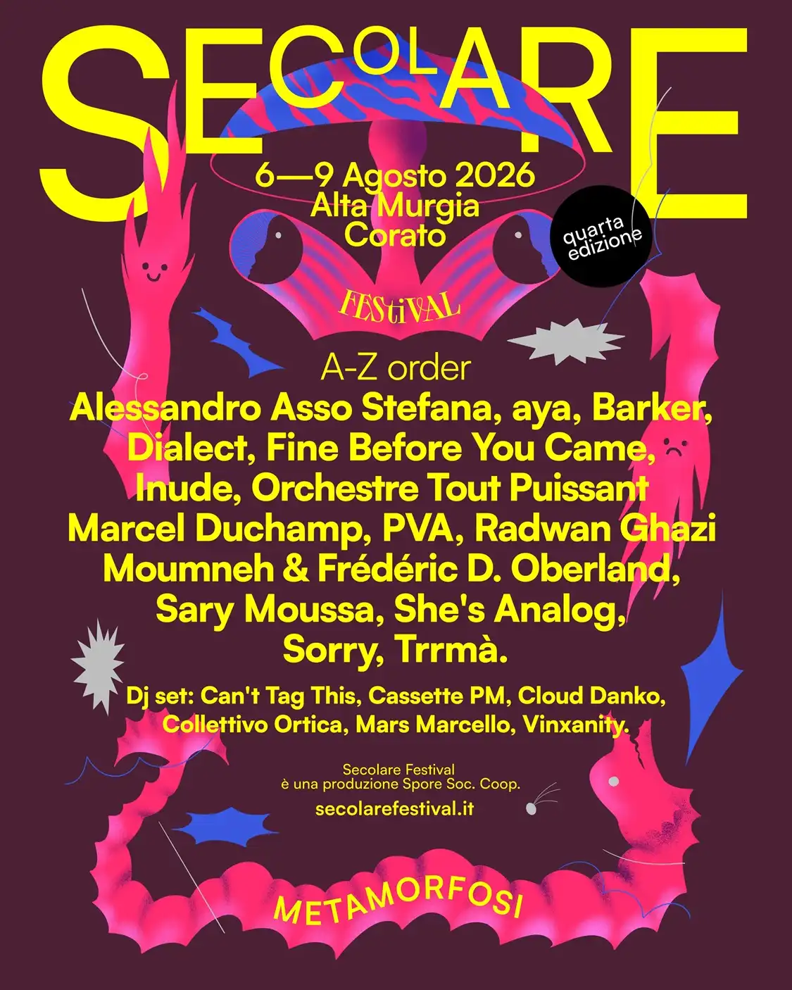 Secolare Festival 2026 - Metamorfosi event poster