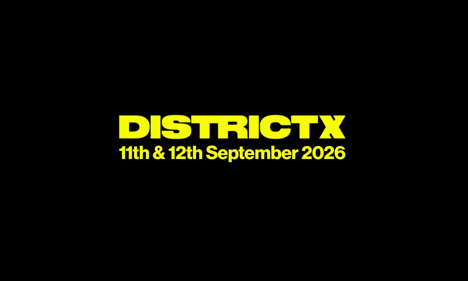 District X Festival 2026 event poster
