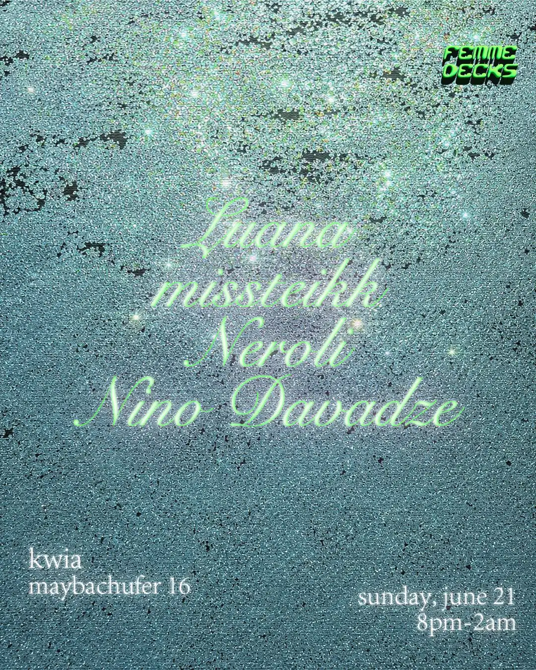 FemmeDecks x KWIA event poster