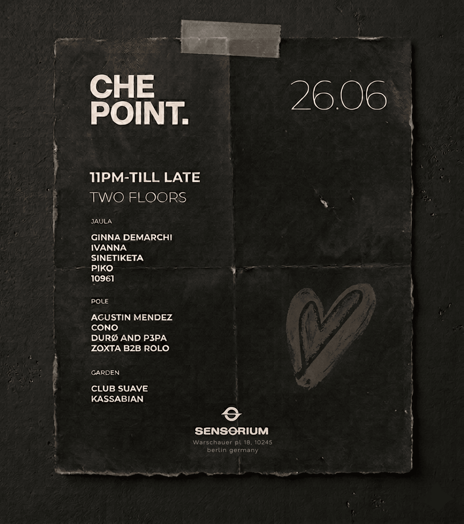 CHE POINT by Gina Demarchi, Cono, Ivanna, 10961, Sinetiketa, Zoxta b2b Rolo and More event poster