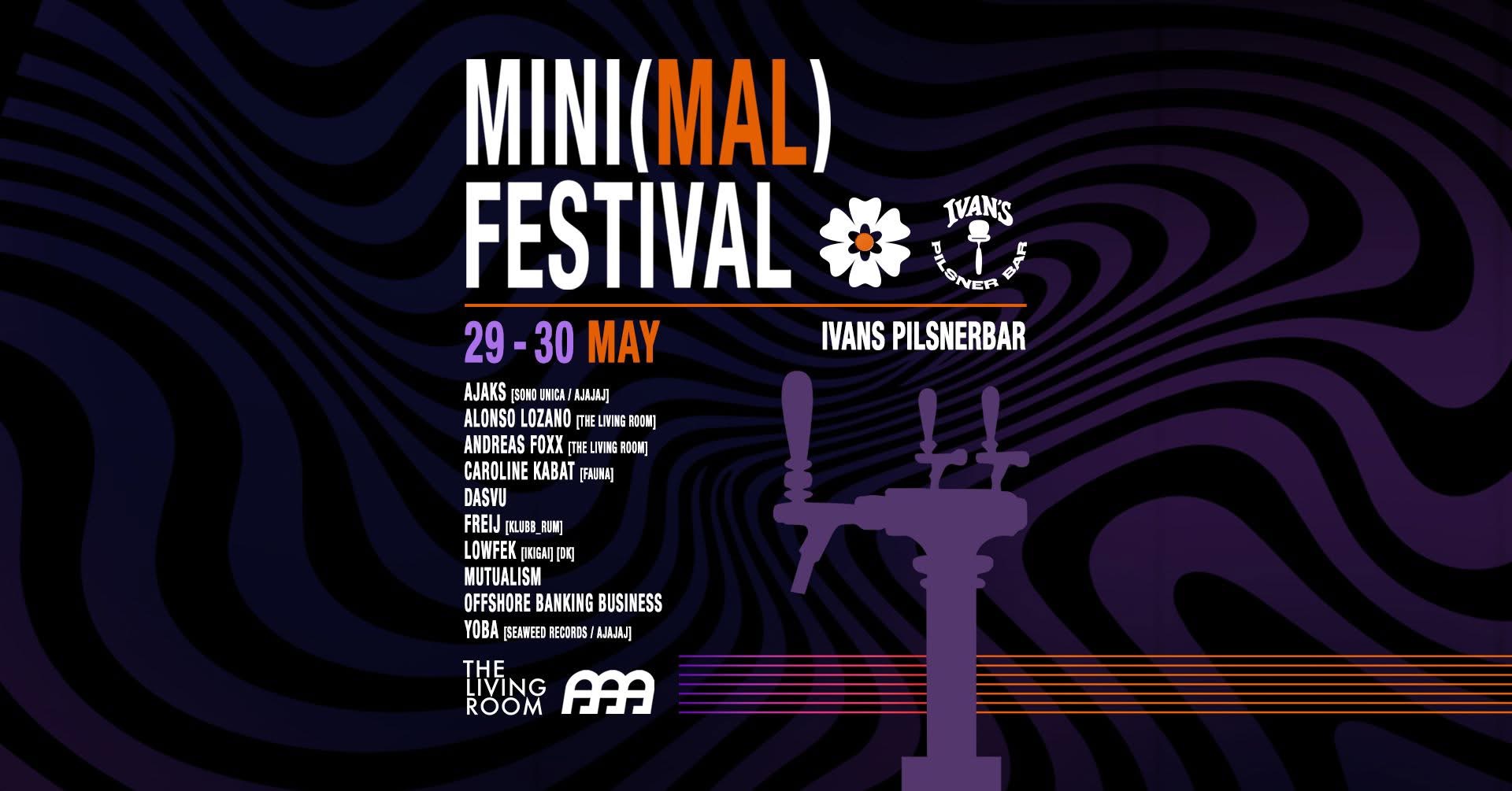 The Living Room x Ajajaj ✦ Mini(mal) Festival event poster
