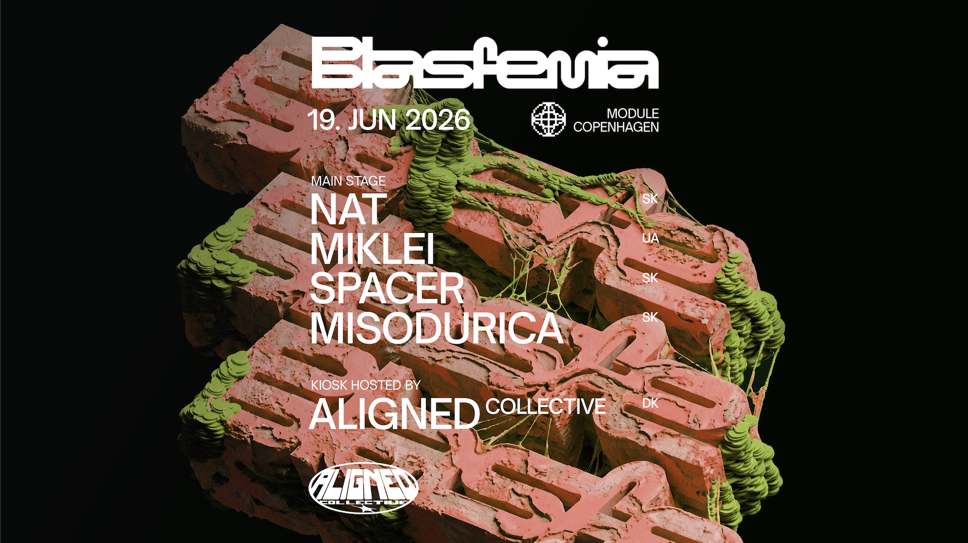 MODULE X BLASFÉMIA event poster