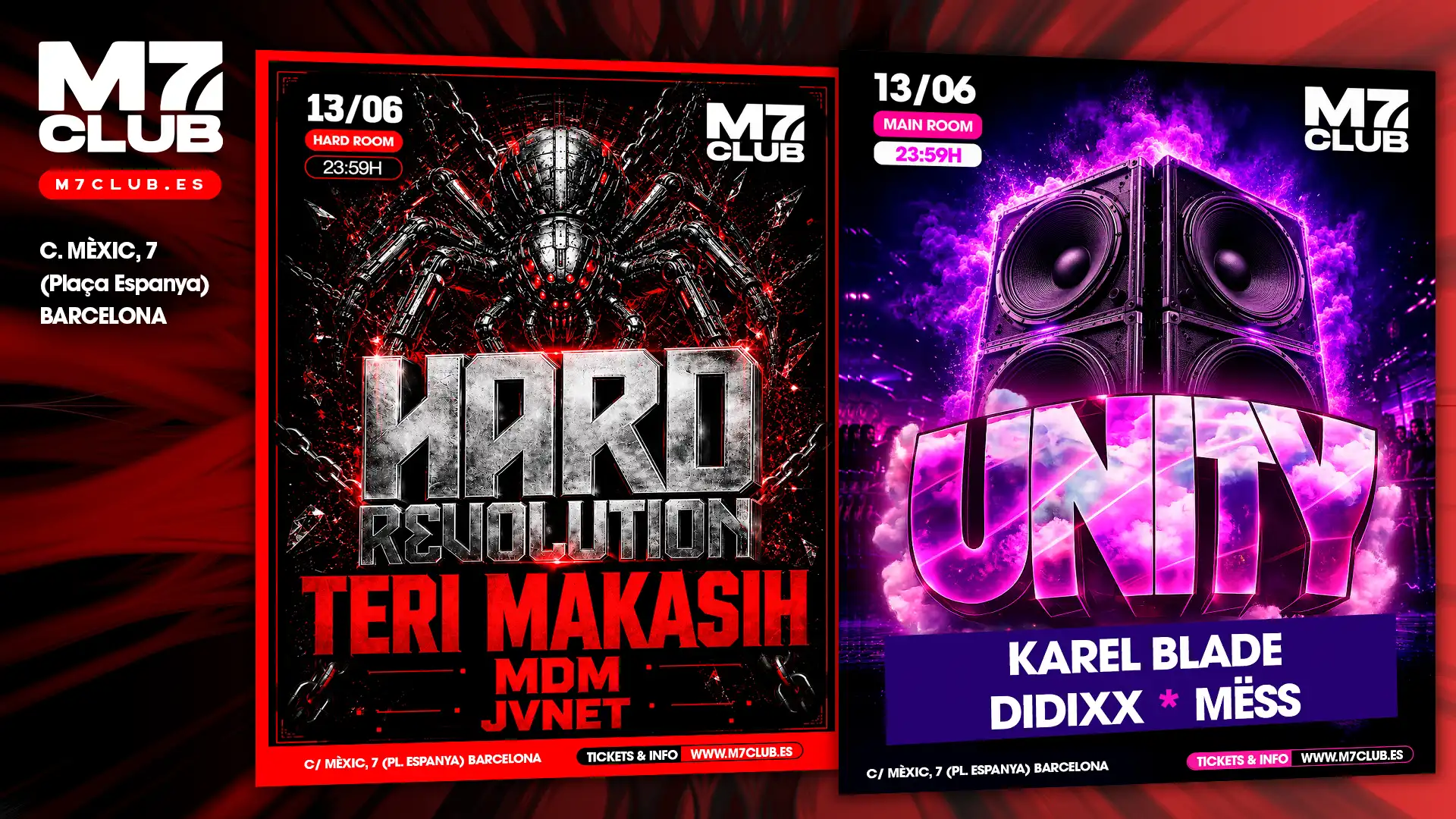 HARD REVOLUTION [TERI MAKASIH, MDM & JVNET] UNITY [KAREL BLADE, DIDIXX & MËSS] event poster