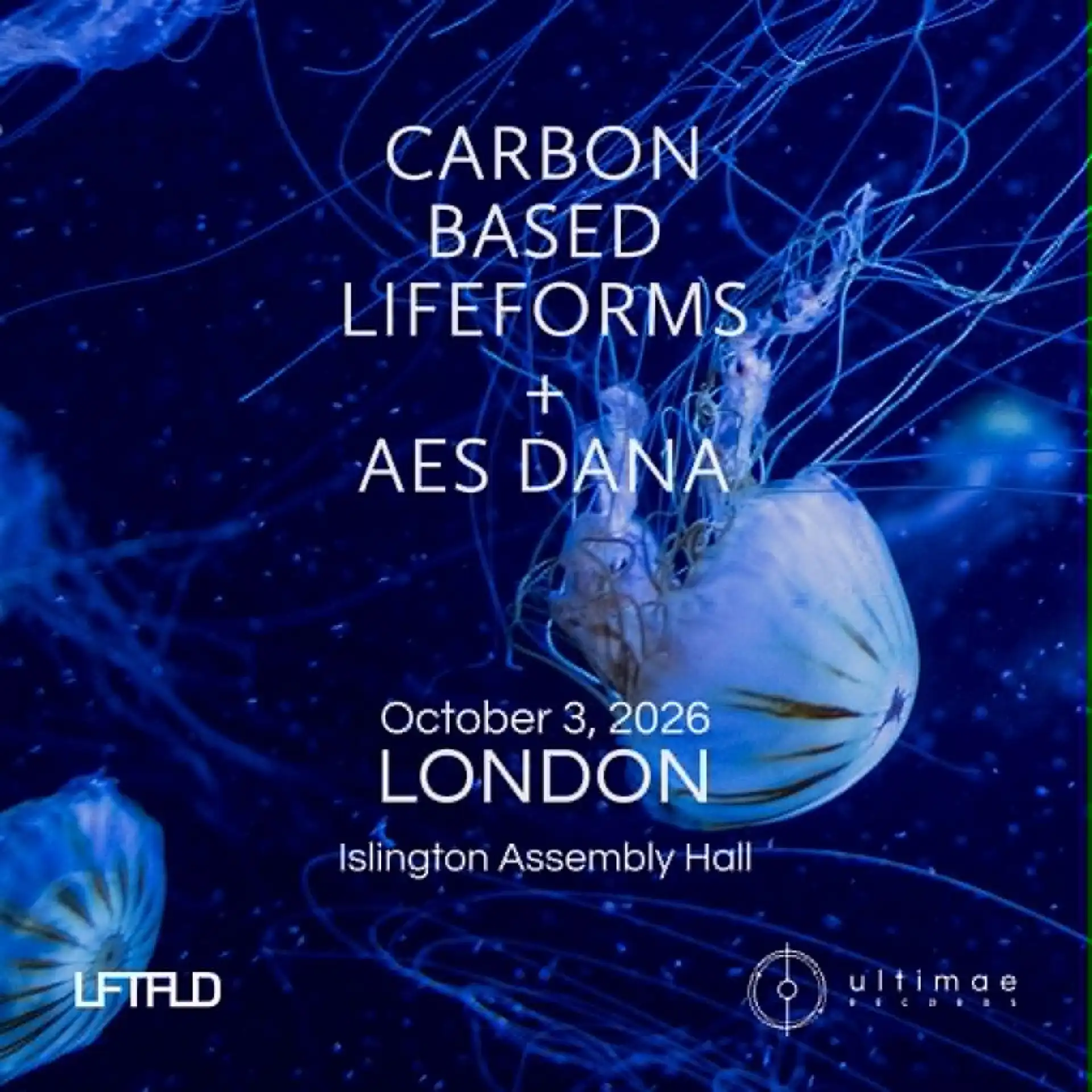 Carbon Based Lifeforms x Aes Dana event poster