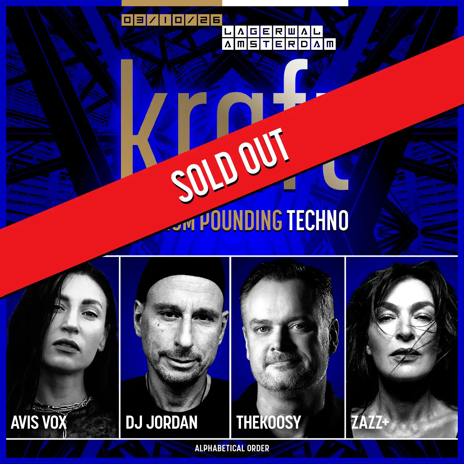 KRAFT Premium Pounding Techno 3rd of October 2026 event poster