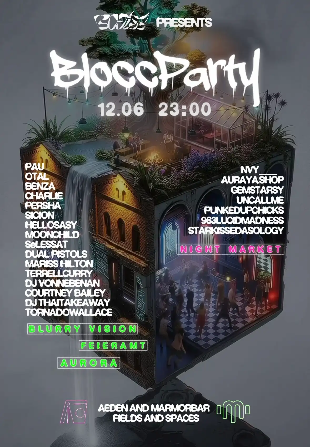 BLOCC PARTY: BODIES event poster