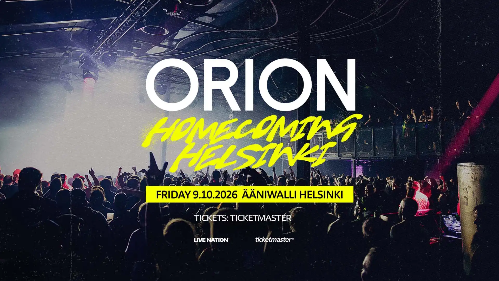DJ Orion: Homecoming Helsinki event poster
