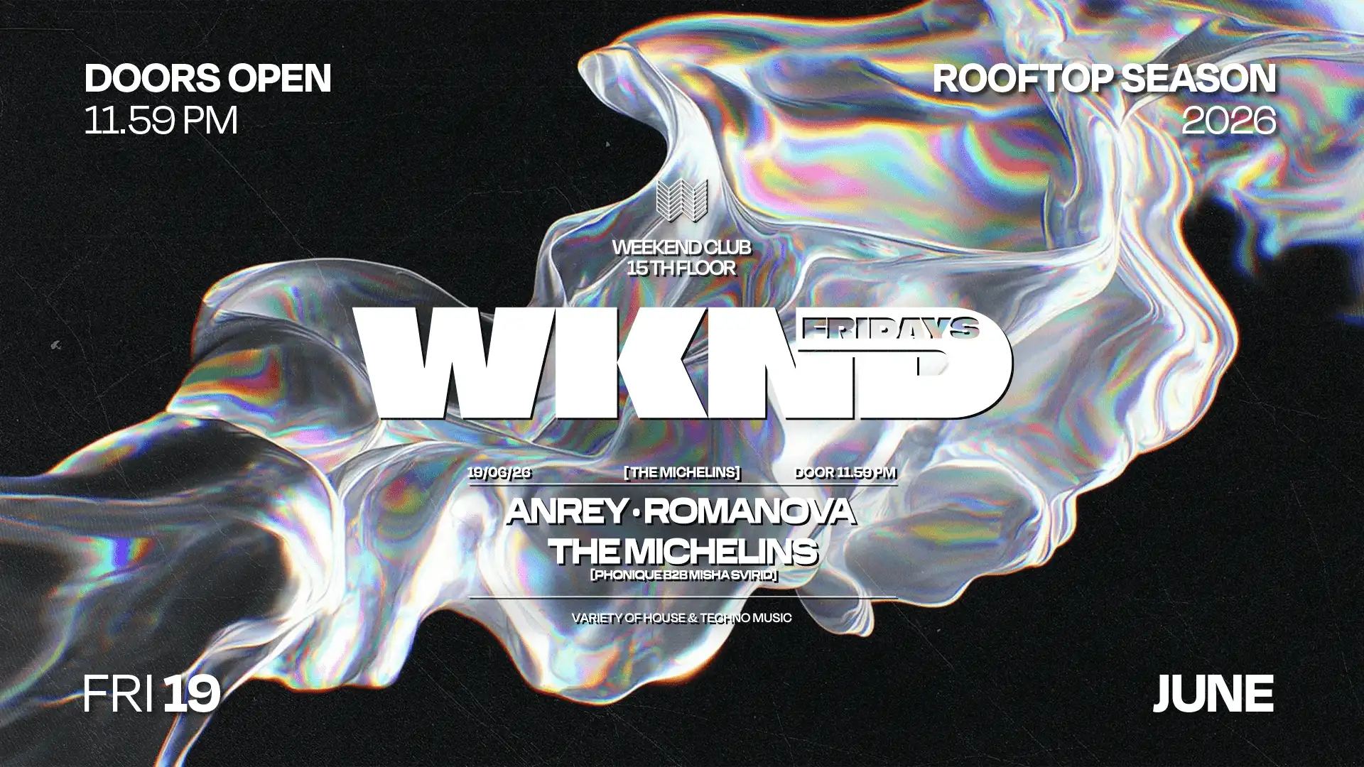 WKND X THE MICHELINS event poster