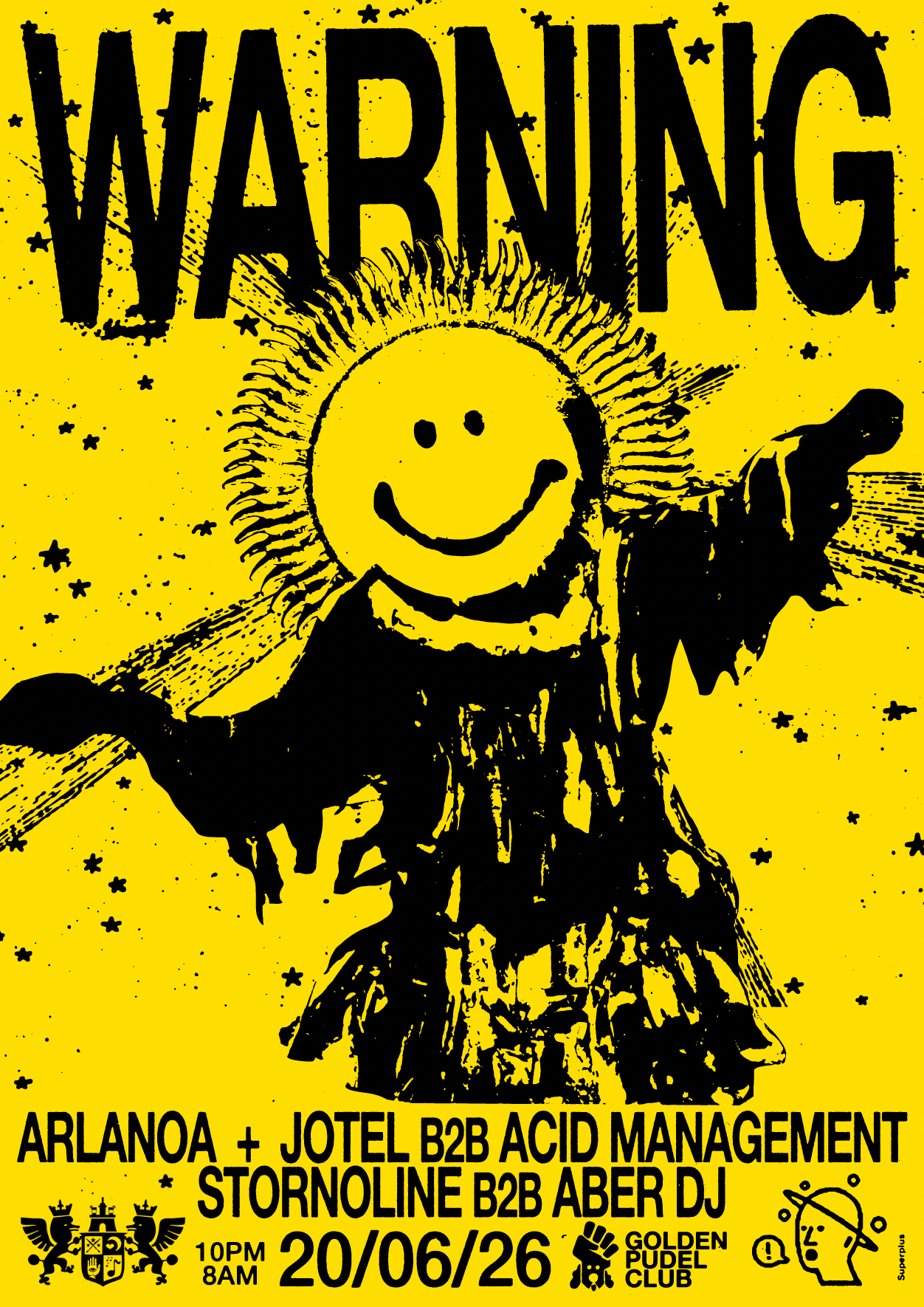 WARNING event poster