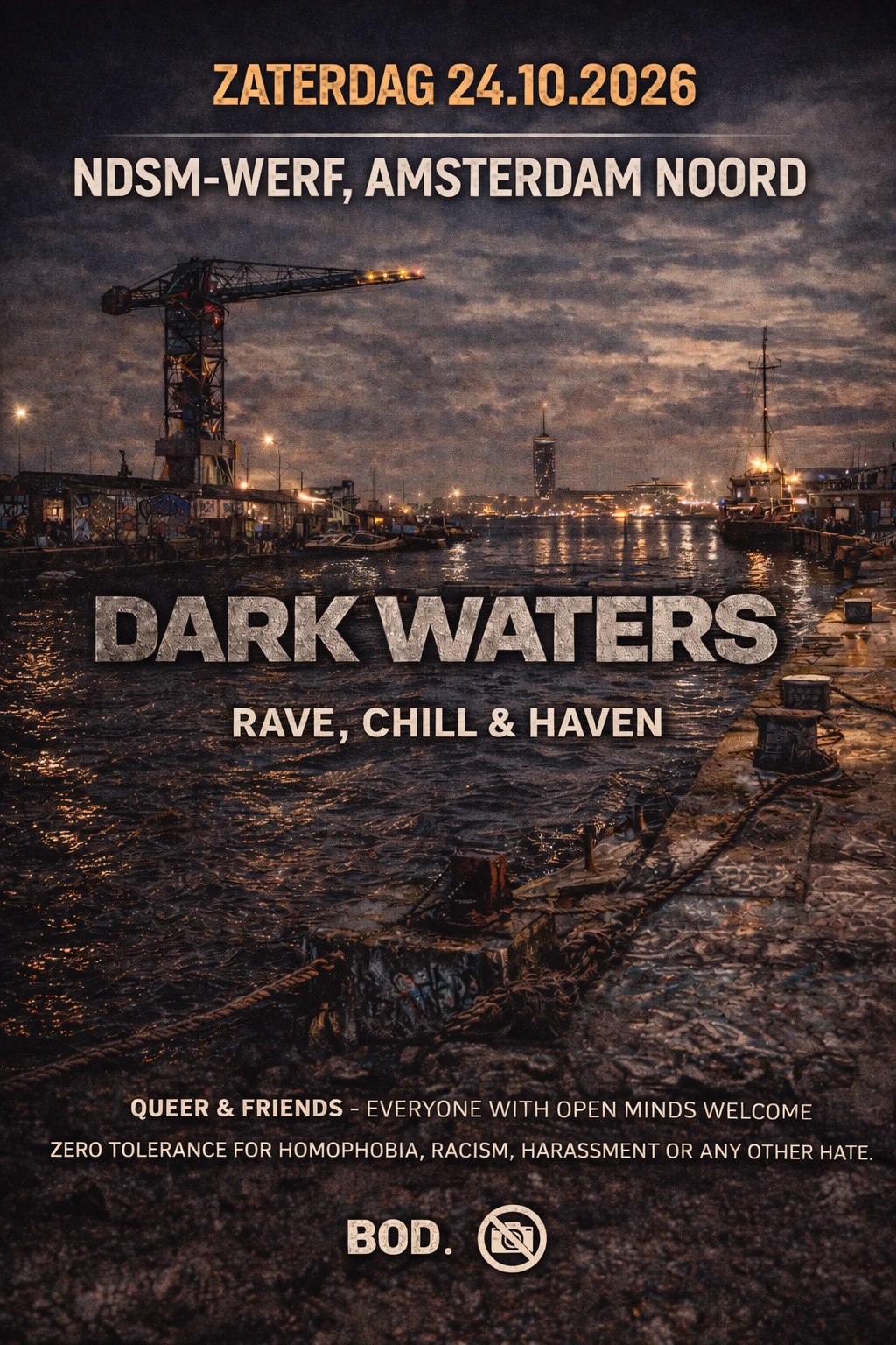DARK WATERS Noord event poster