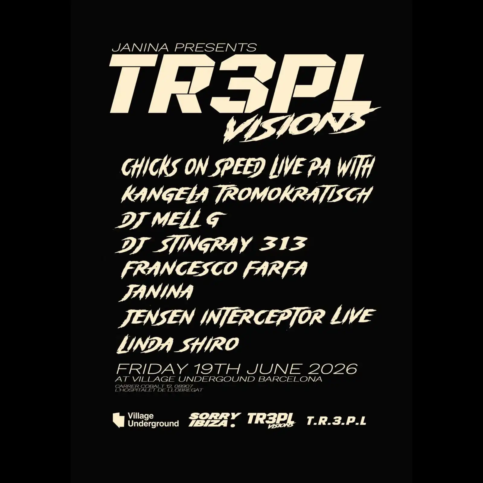 Janina presents Triplevisions event poster