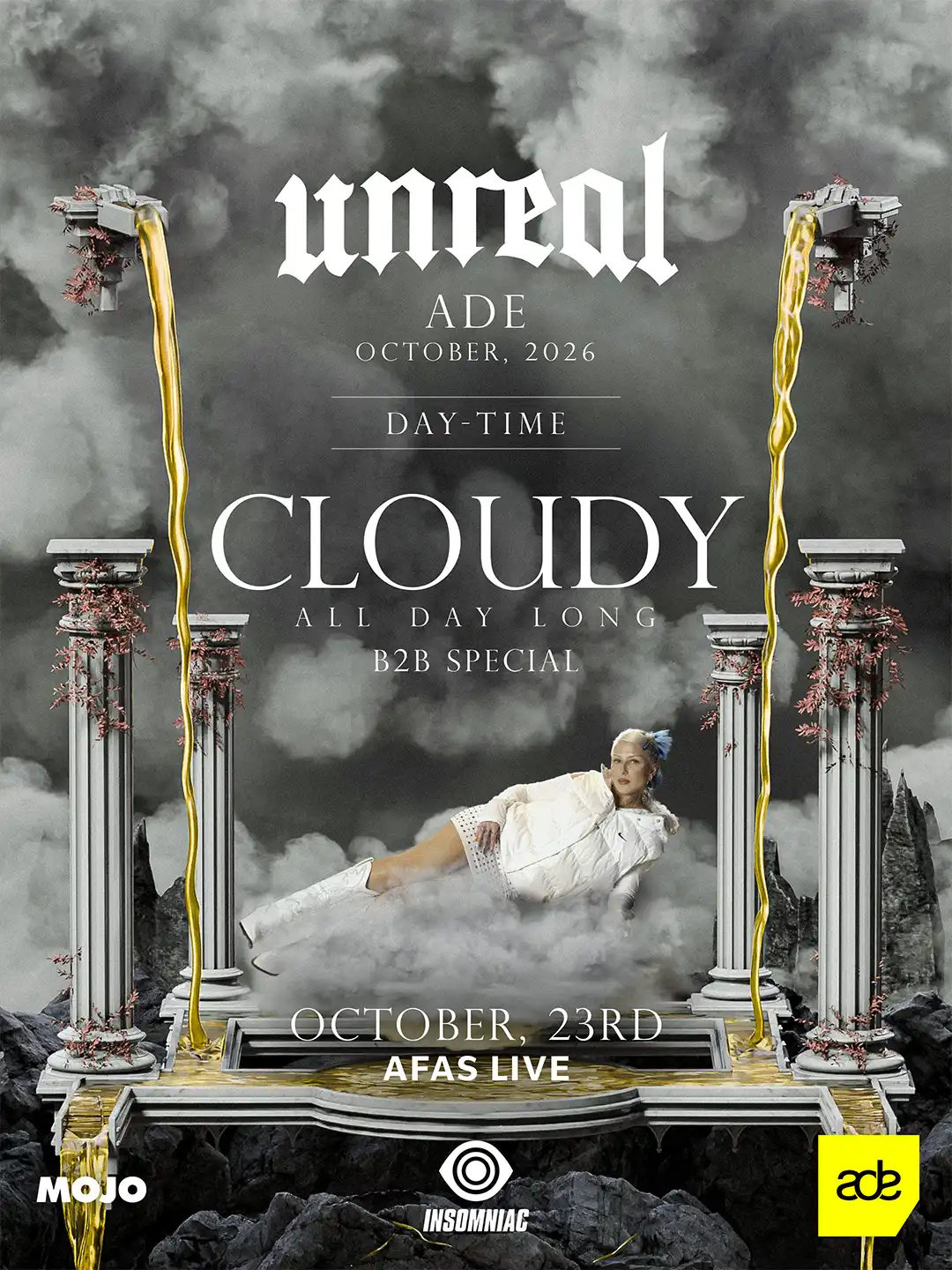 UNREAL ADE 2026 x Cloudy ALL DAY LONG event poster
