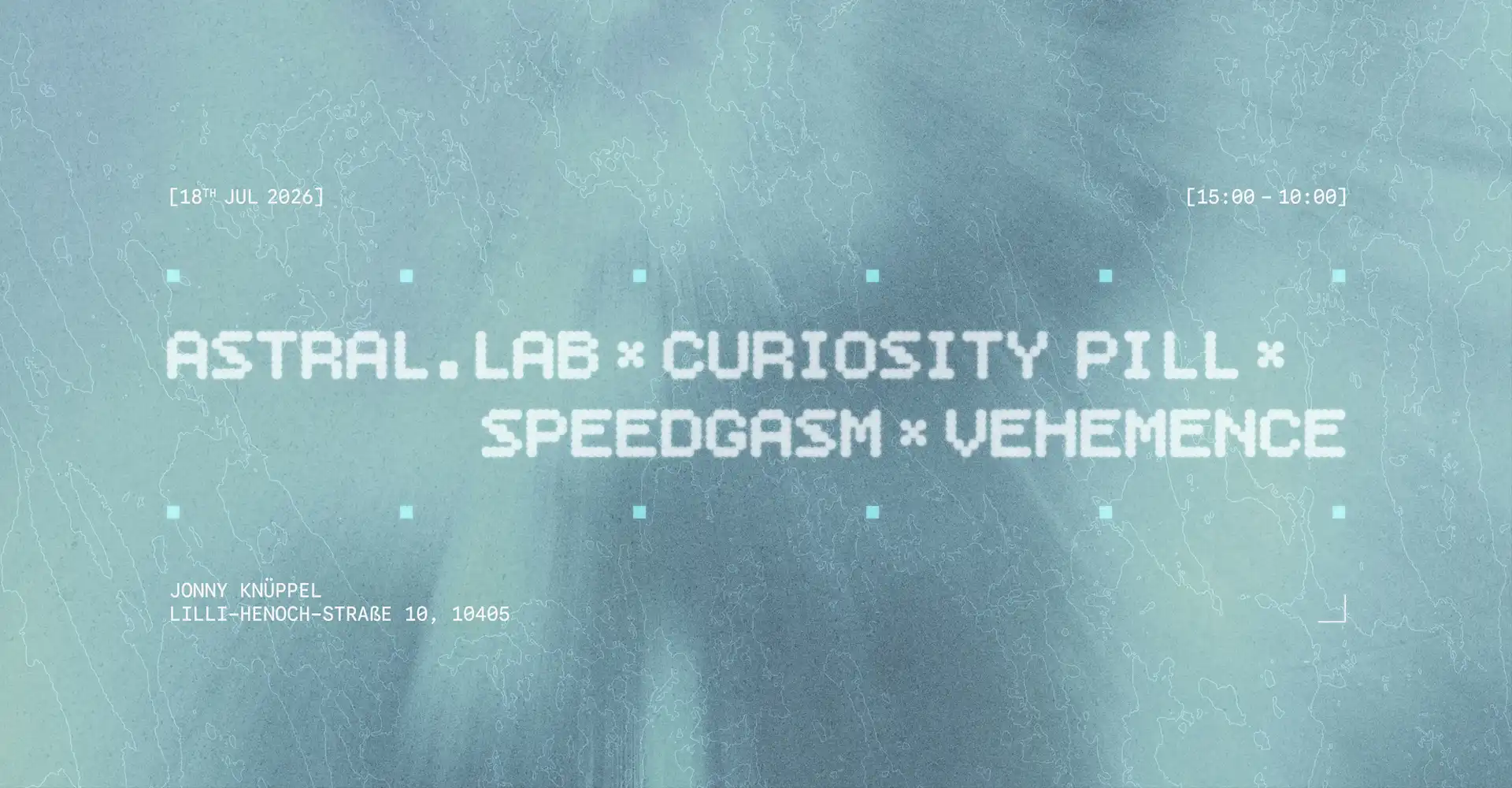 astral.lab x Curiosity Pill x Speedgasm x vehemence event poster