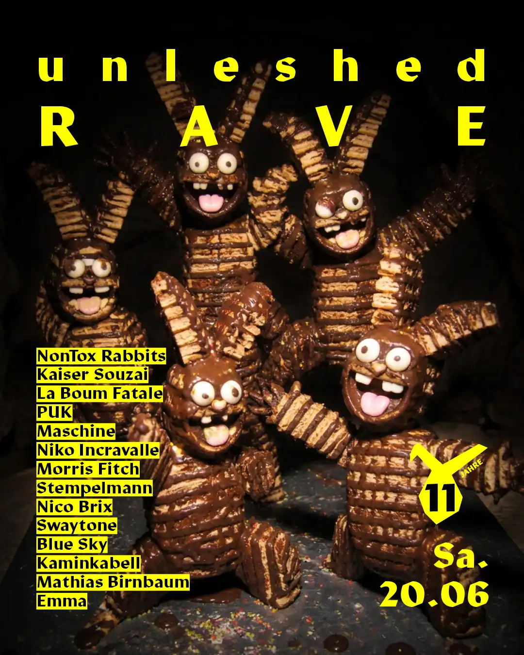 11 Years The White Rabbit unleashed Raving event poster