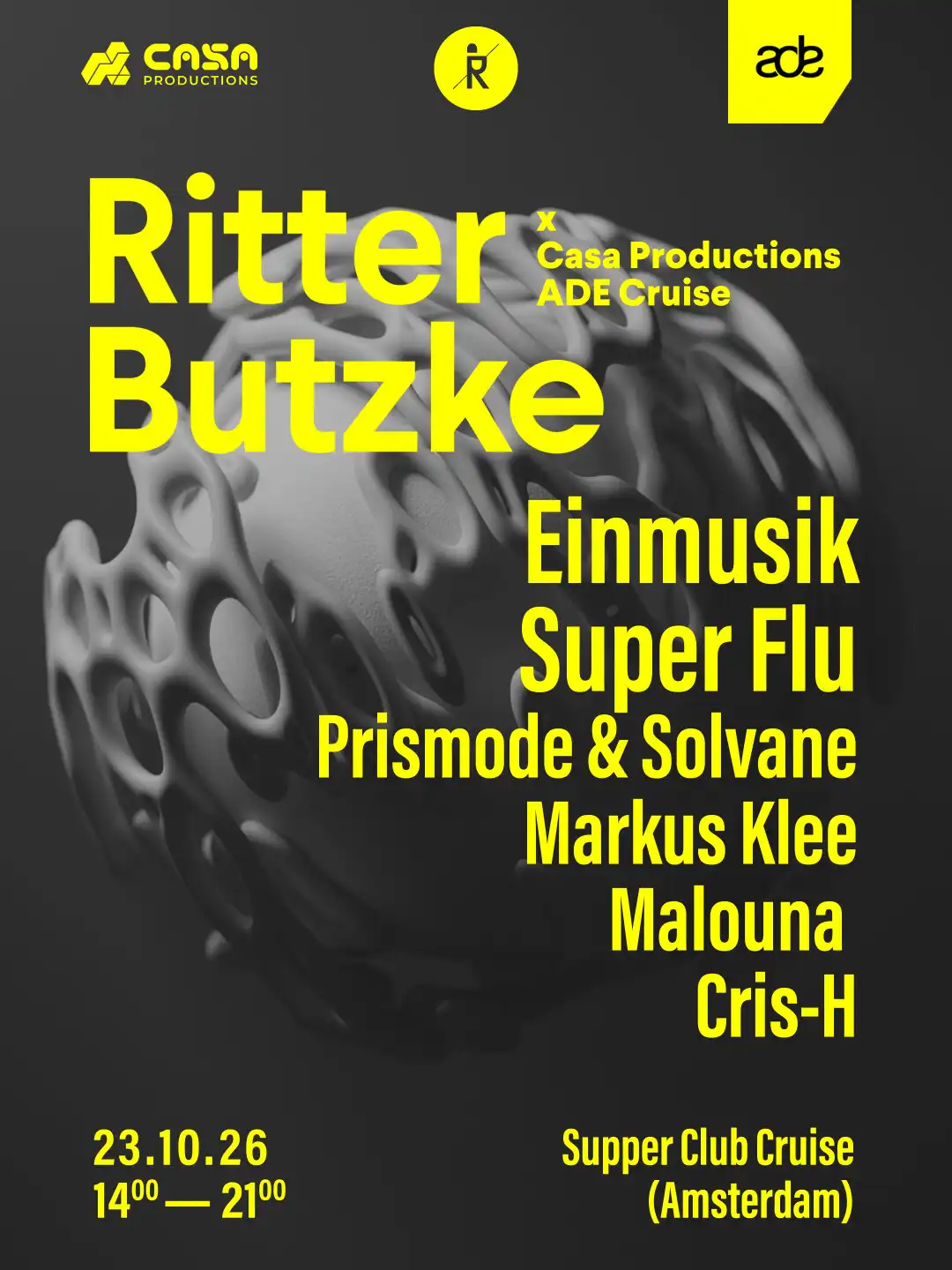 Ritter Butzke & Casa ADE Cruise event poster