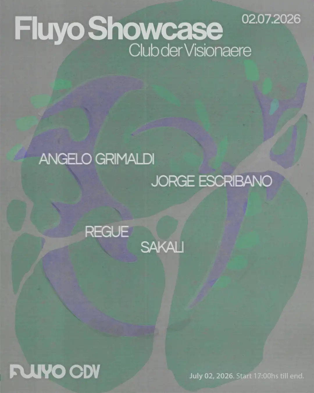 FLUYO X CDV event poster