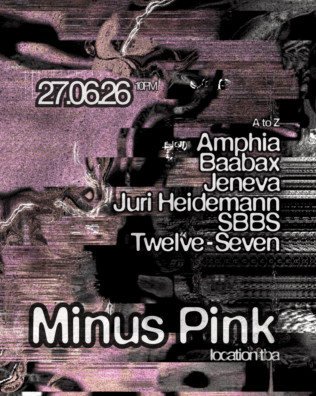Minus Pink event poster