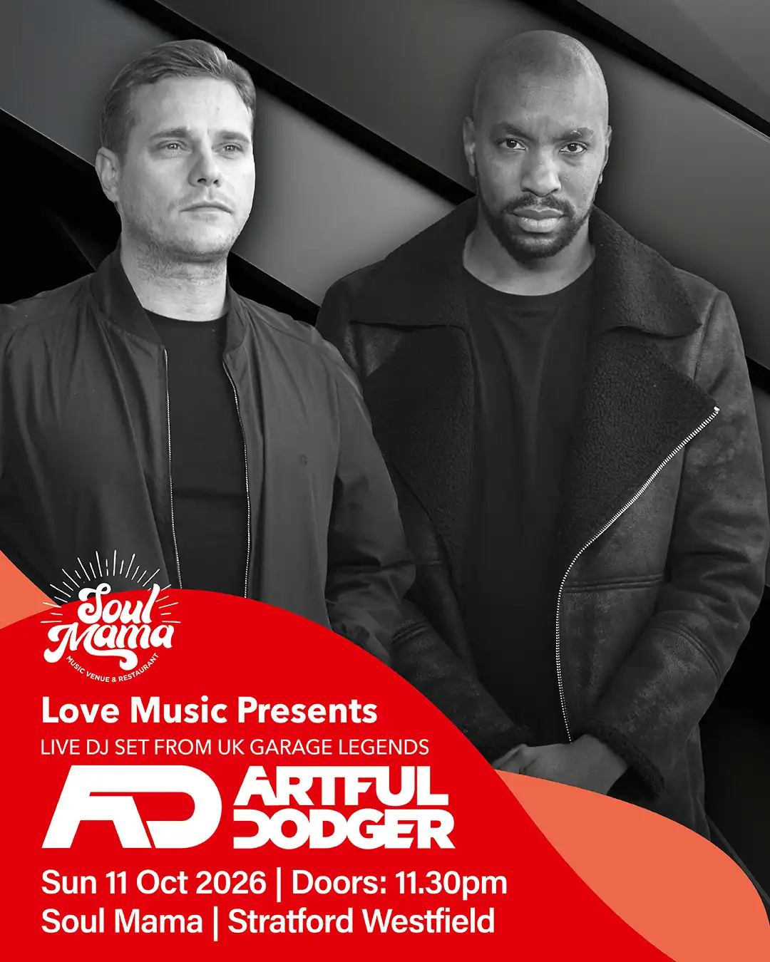 Artful Dodger - UK Legends DJ Night event poster