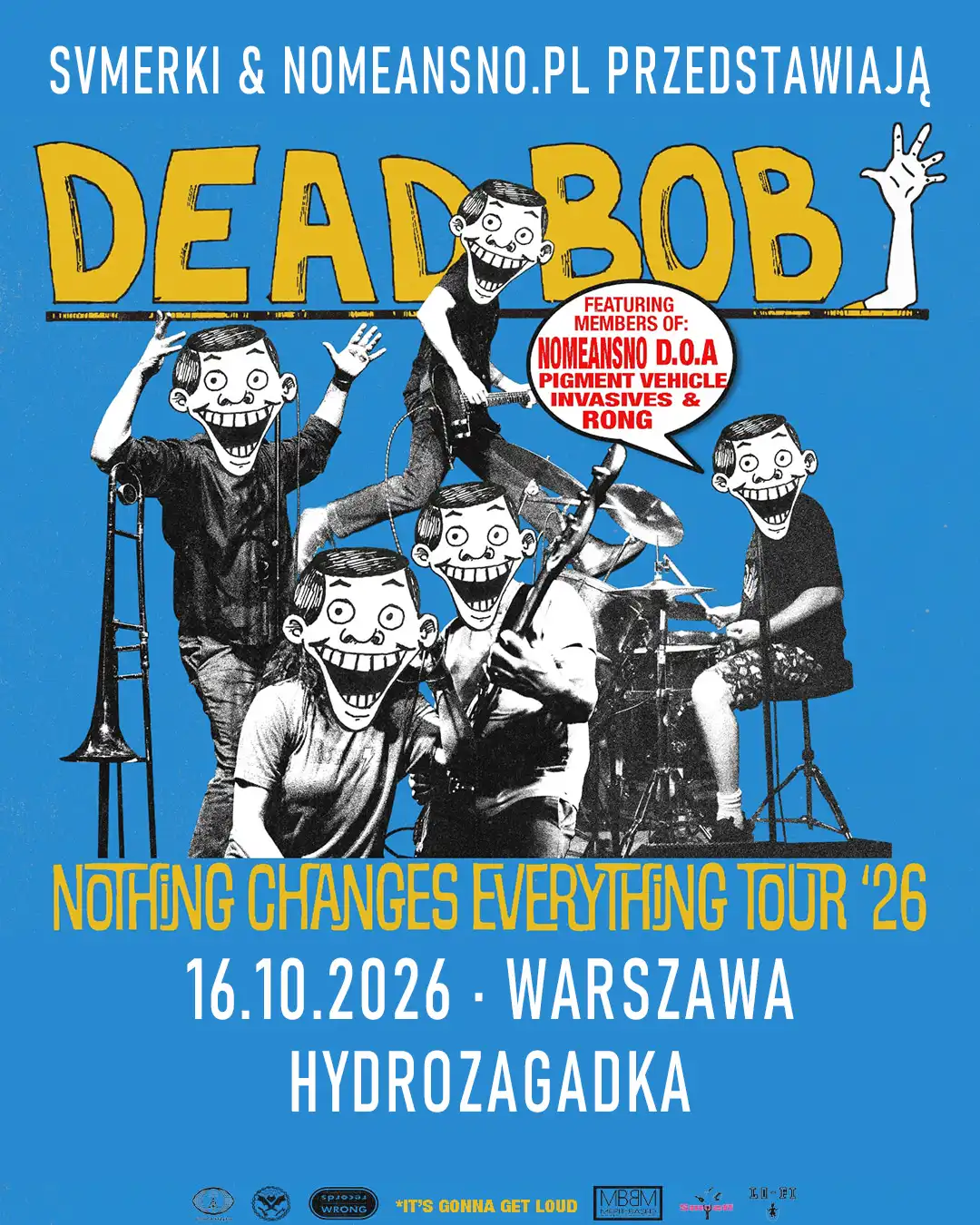Dead Bob (ex NoMeansNo) event poster
