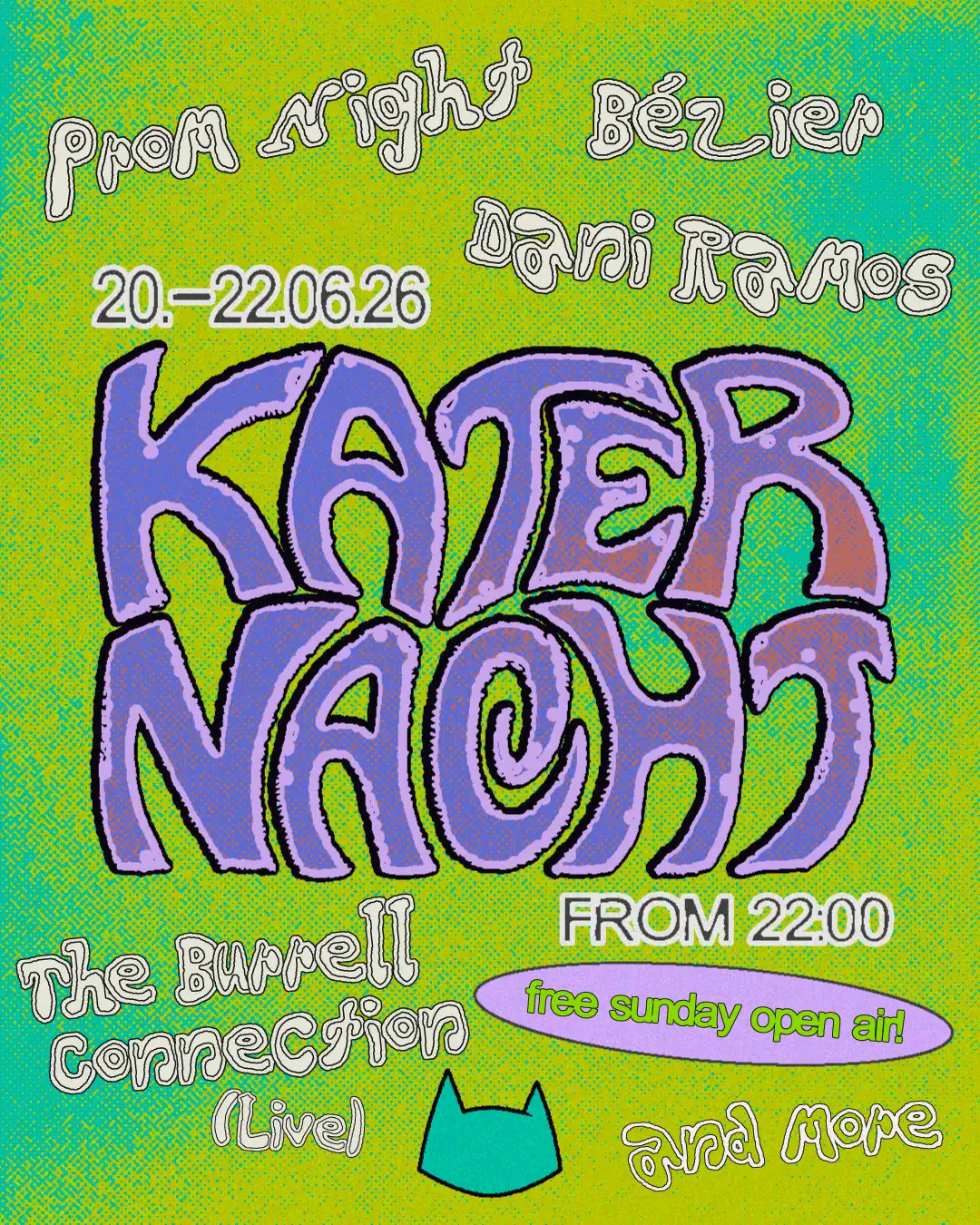 Katernacht (+ FREE Open Air) with Dani Ramos, RSS Disco, Bézier, Prom Night + more event poster
