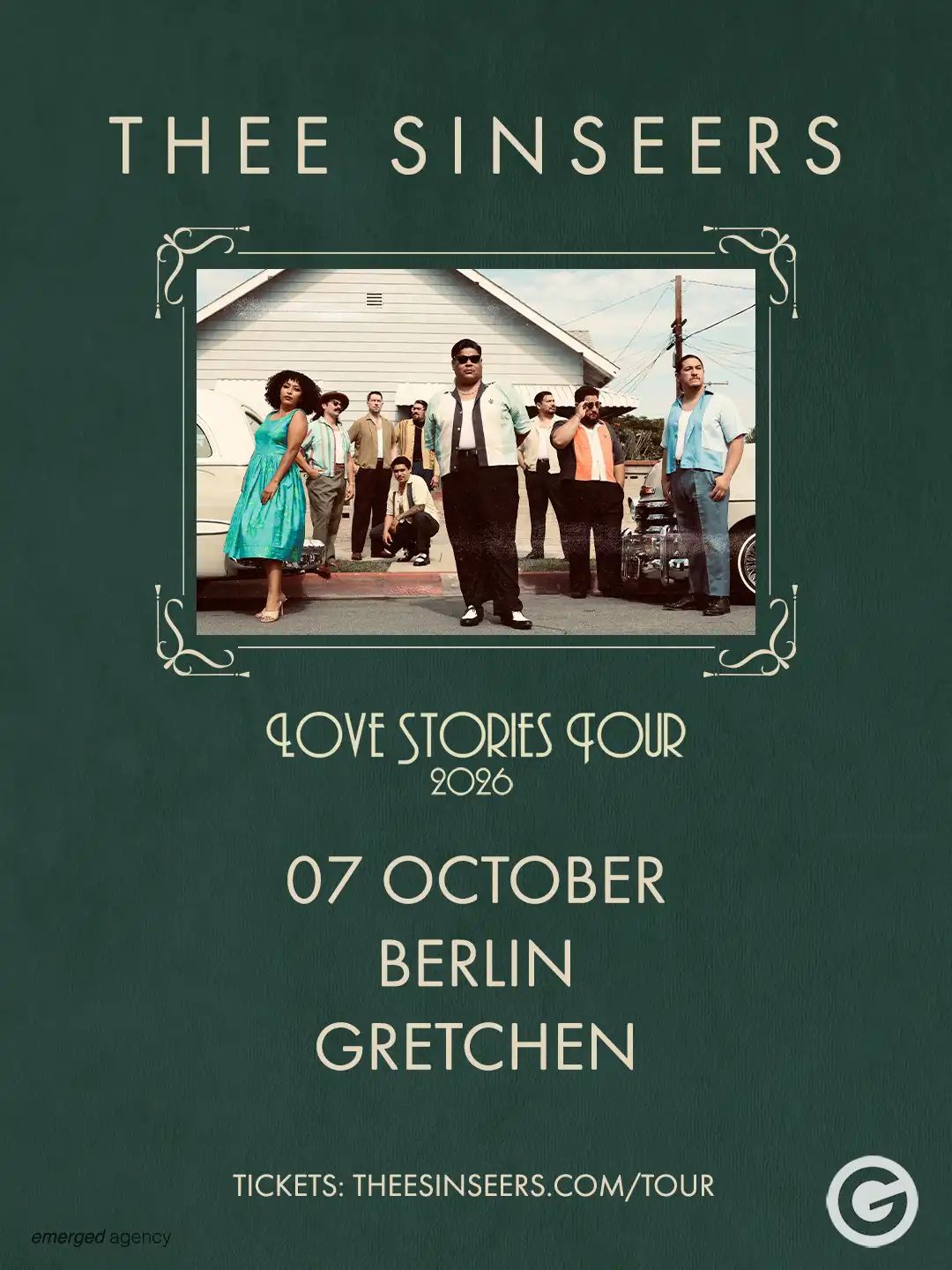 15 Years Gretchen: THEE SINSEERS *live event poster