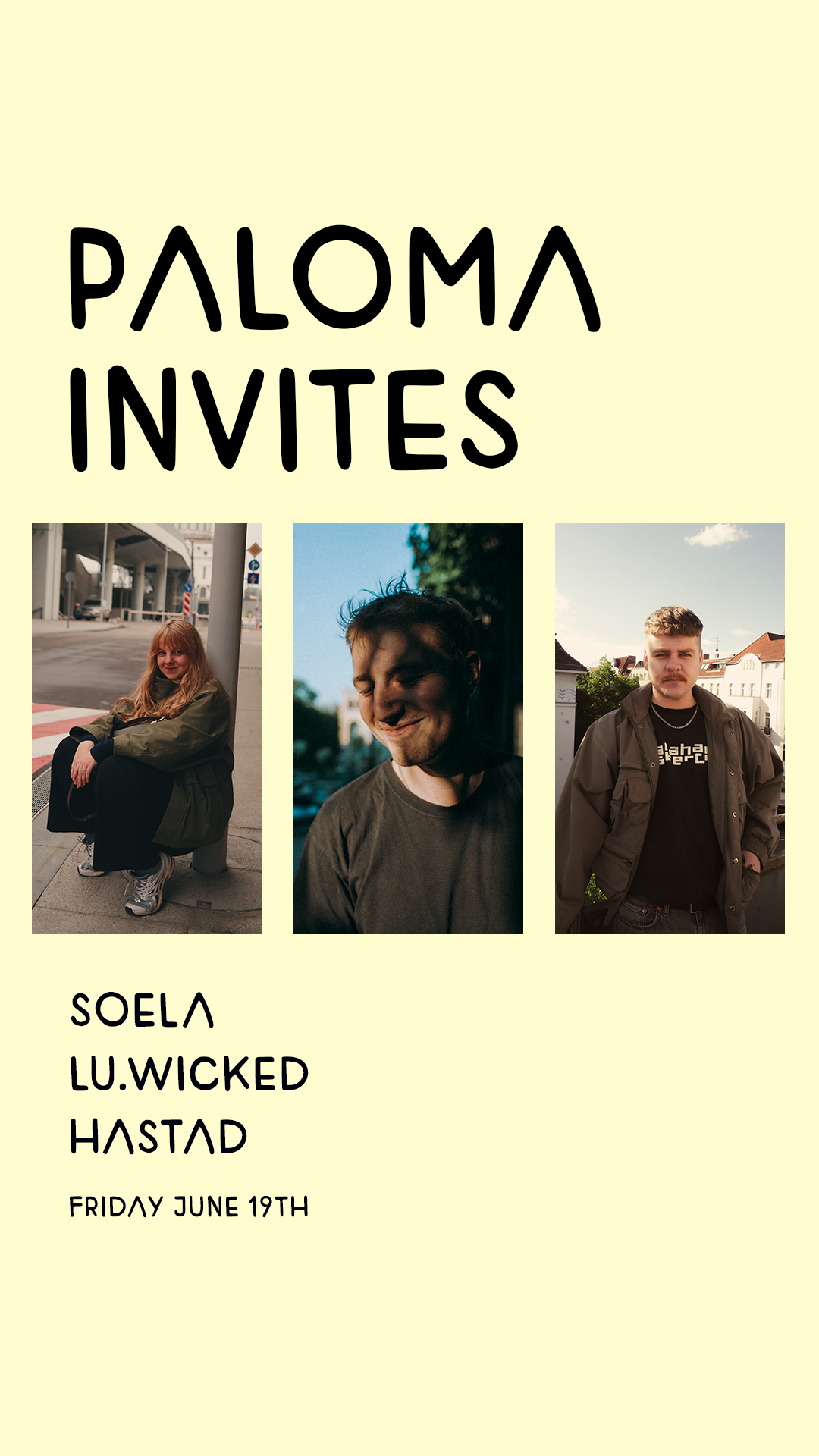 Paloma Invites event poster