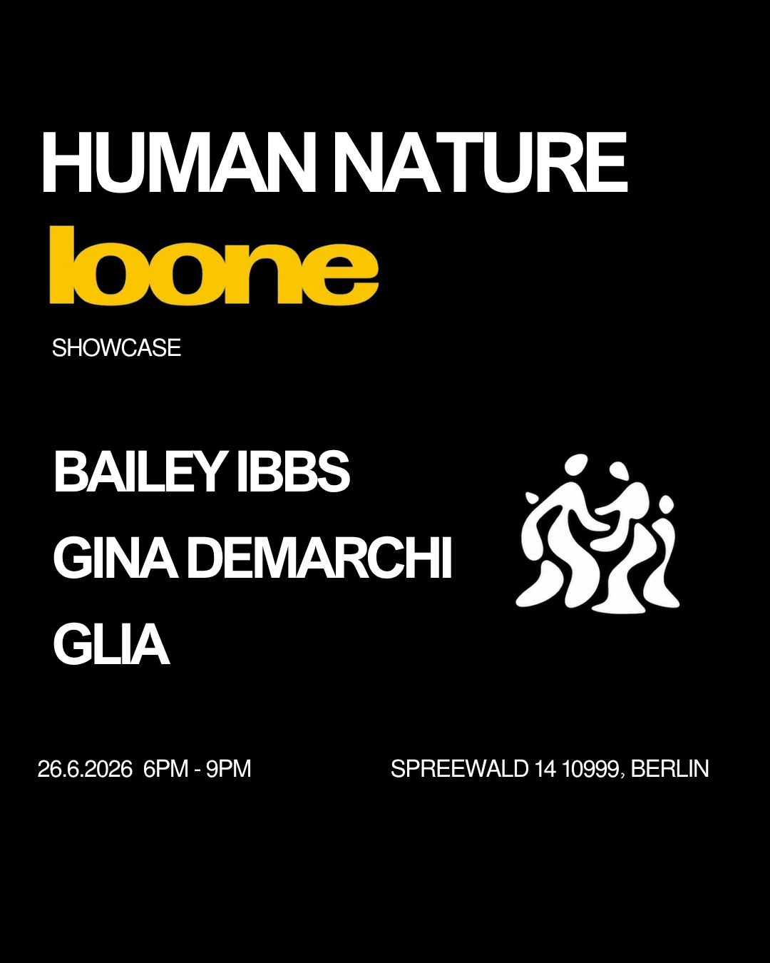 Human Nature: GLIA Invites: Bailey Ibbs, Gina Demarchi event poster