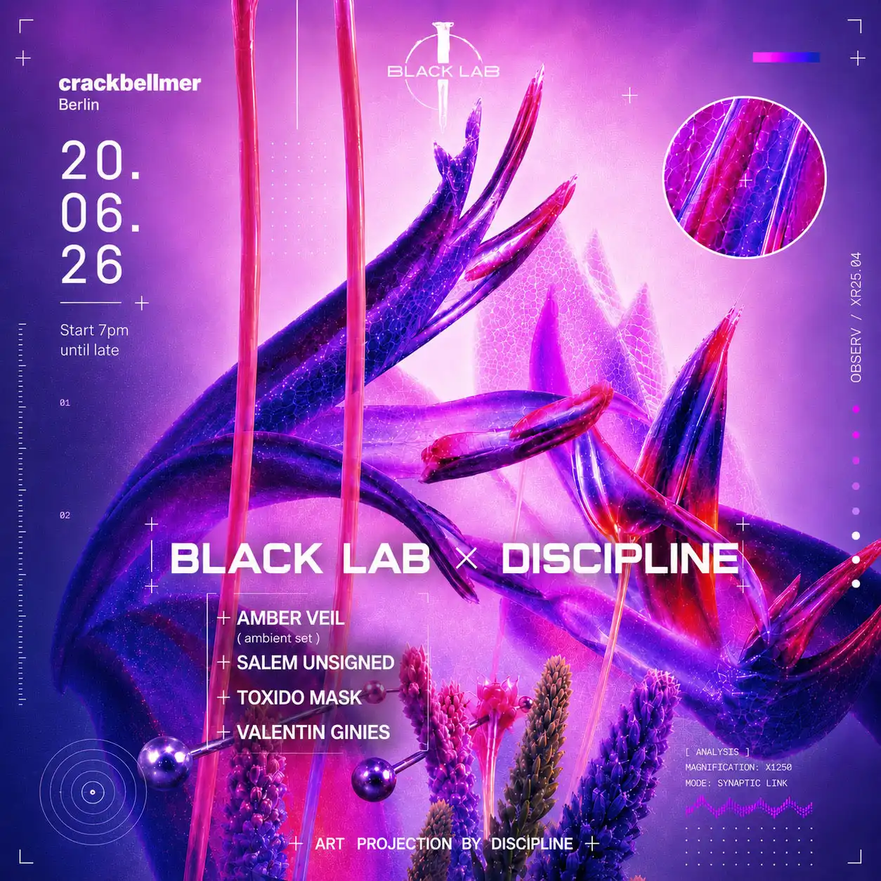 Black Lab Events x Discipline event poster