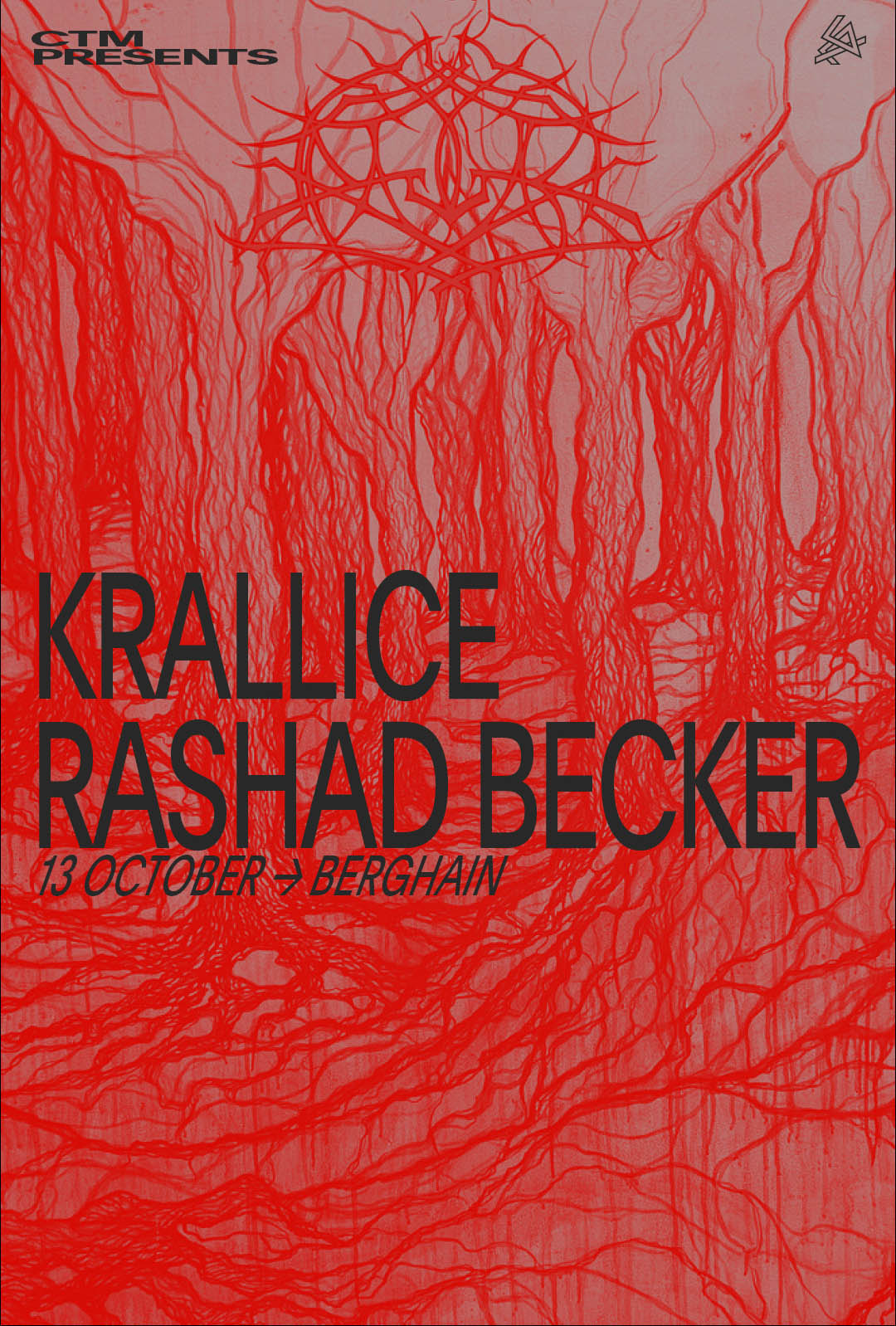 Krallice + Rashad Becker event poster
