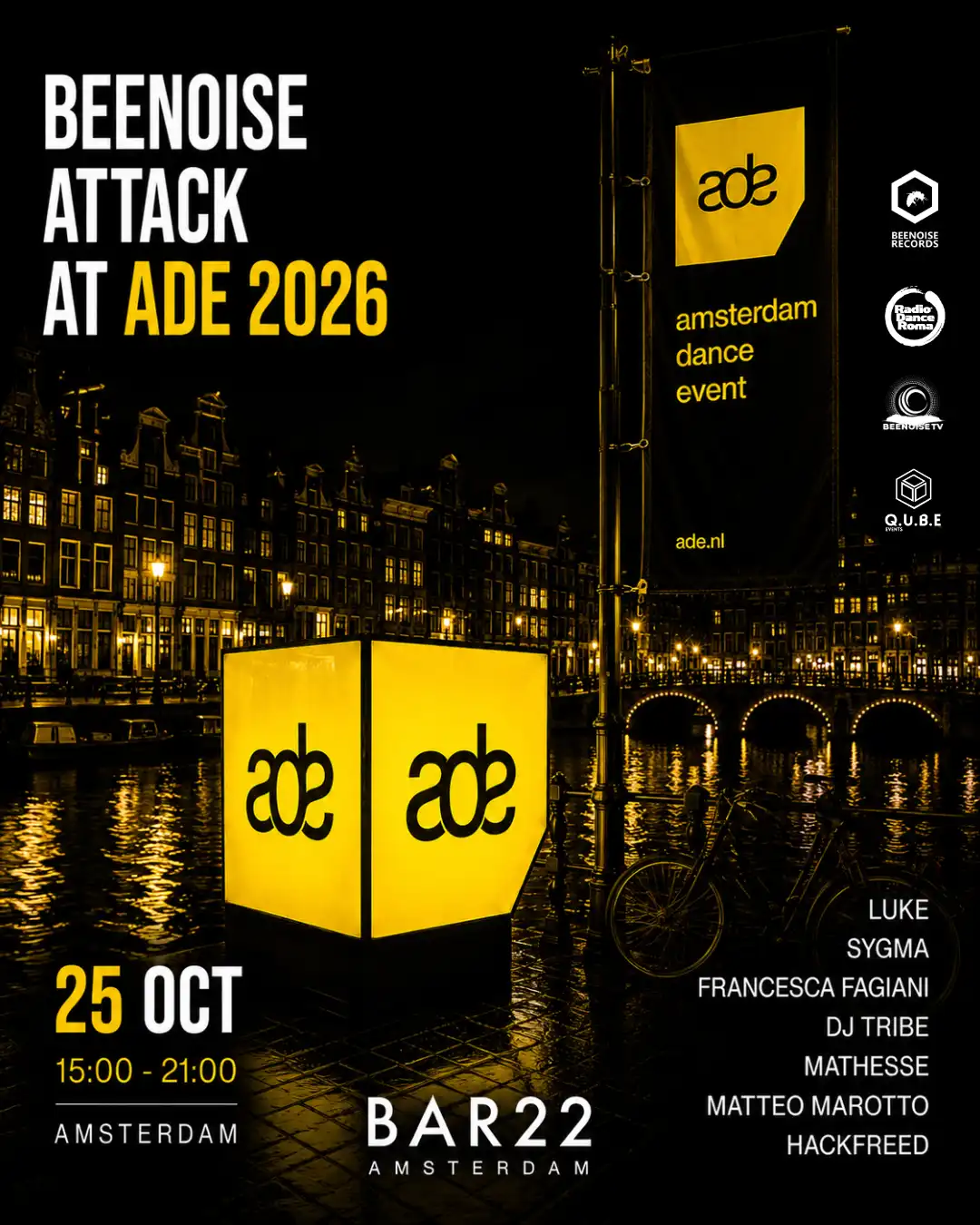 Beenoise Attack at Ade 2026 event poster