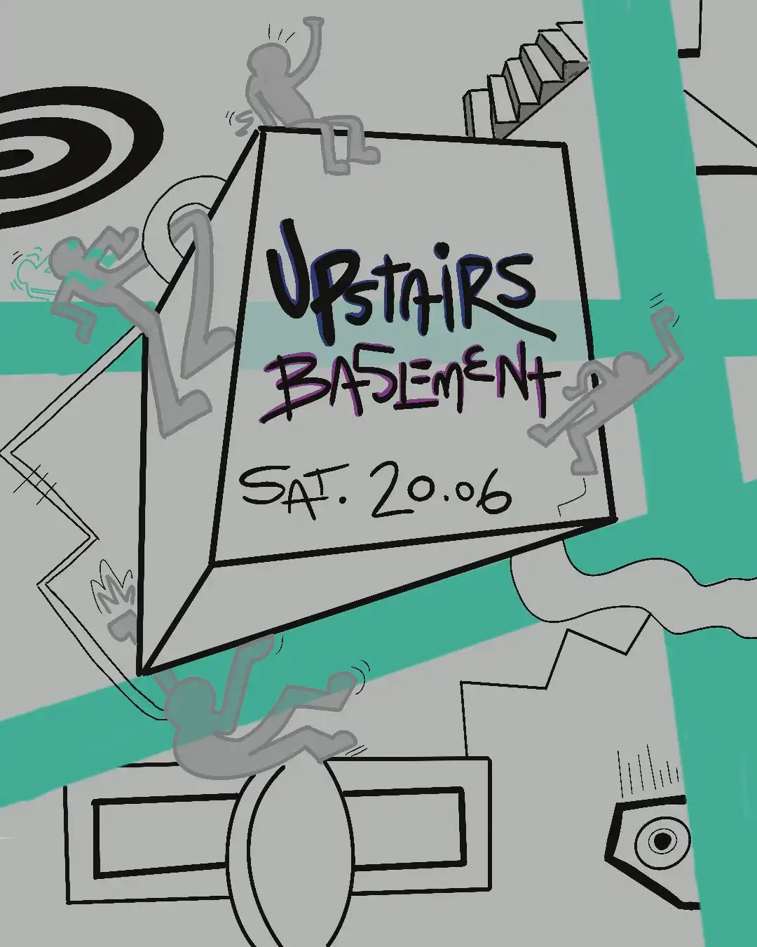 Upstairs Basement event poster